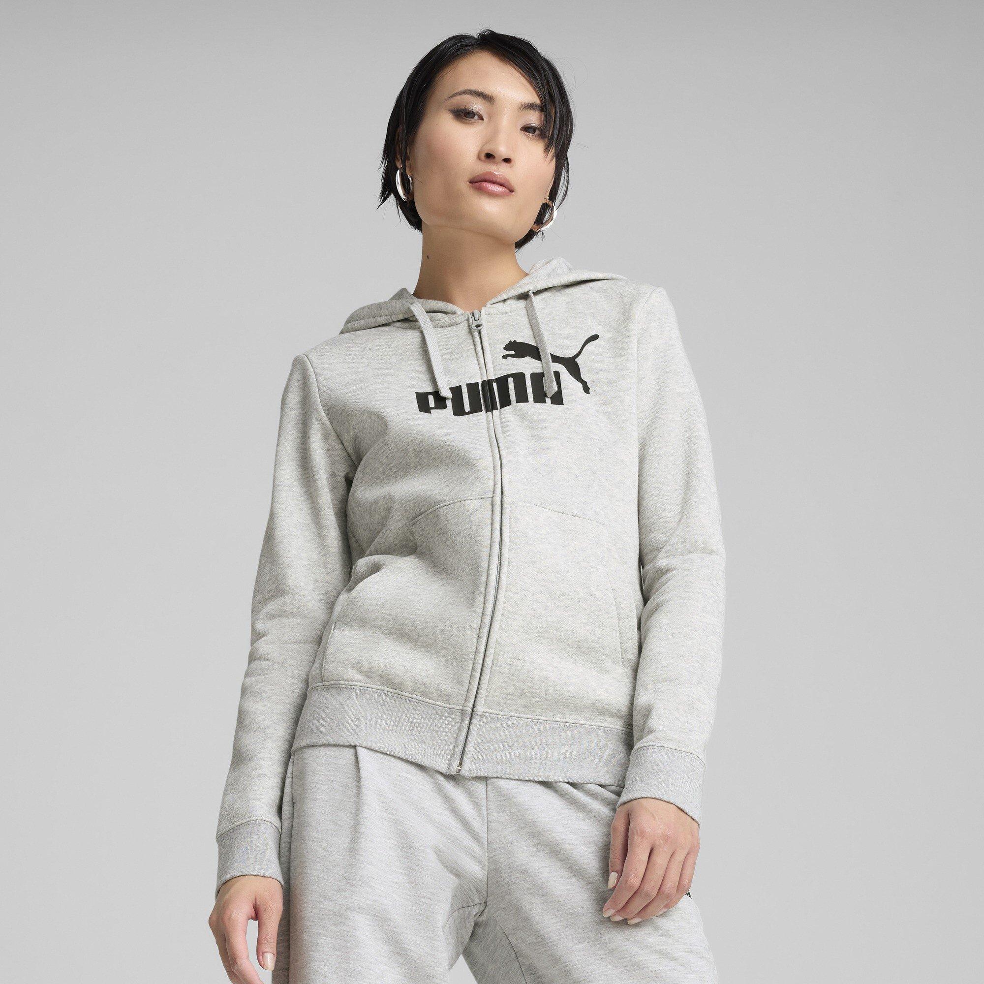 Grey - Puma - No1 Logo Hoodie Ladies - 2