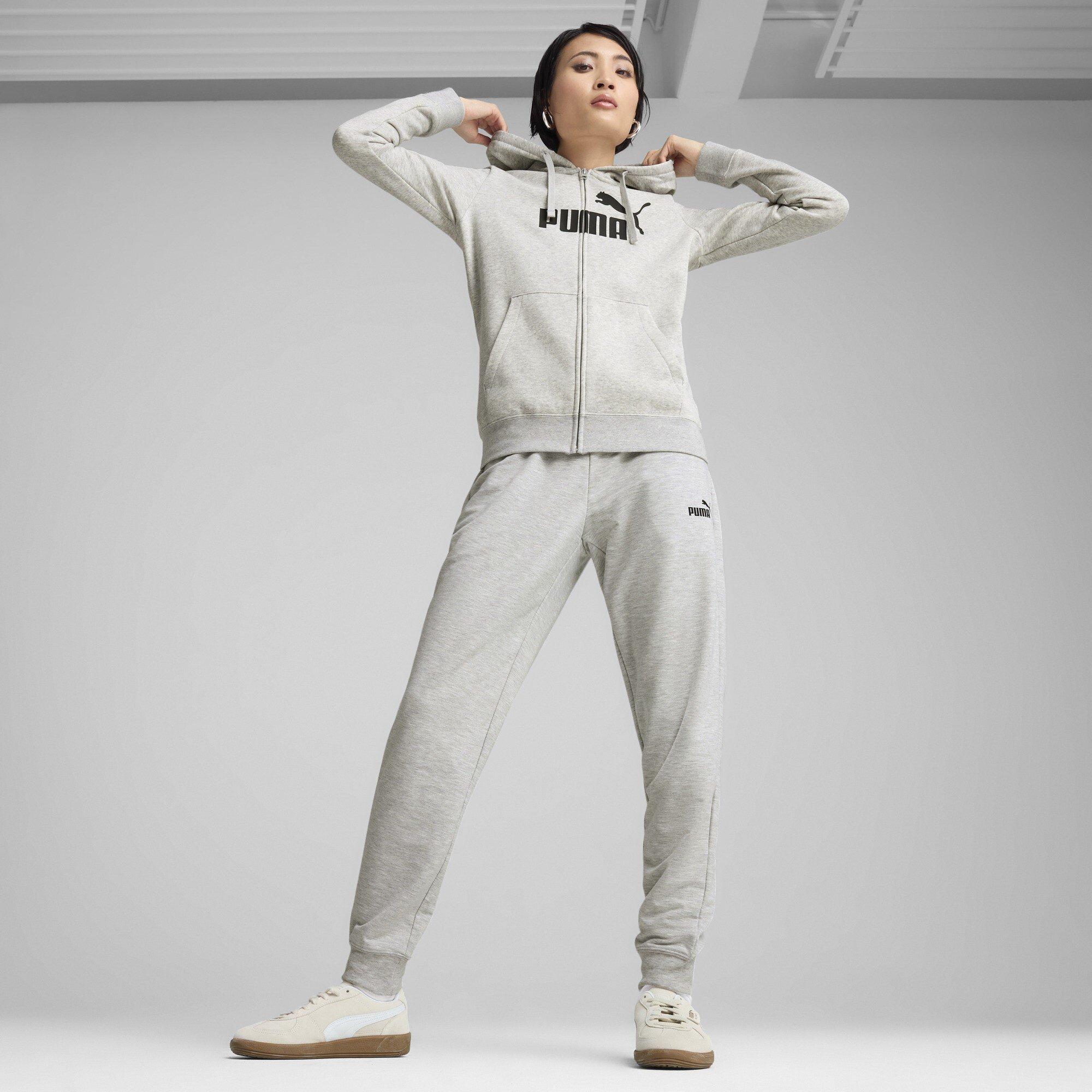 Grey - Puma - No1 Logo Hoodie Ladies - 4