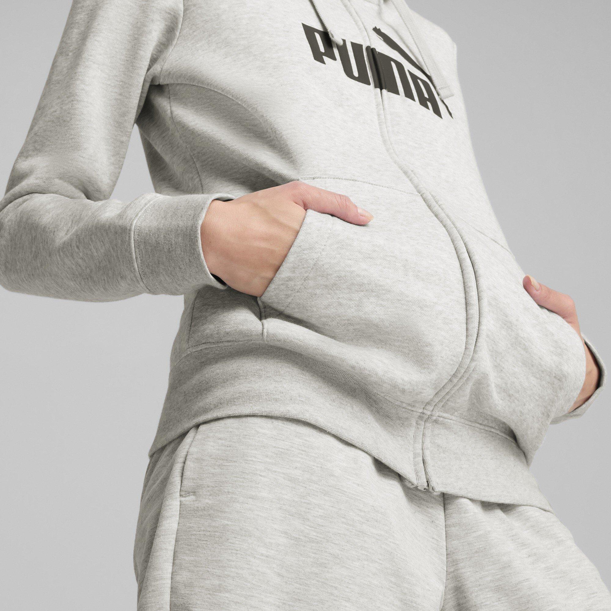 Grey - Puma - No1 Logo Hoodie Ladies - 6