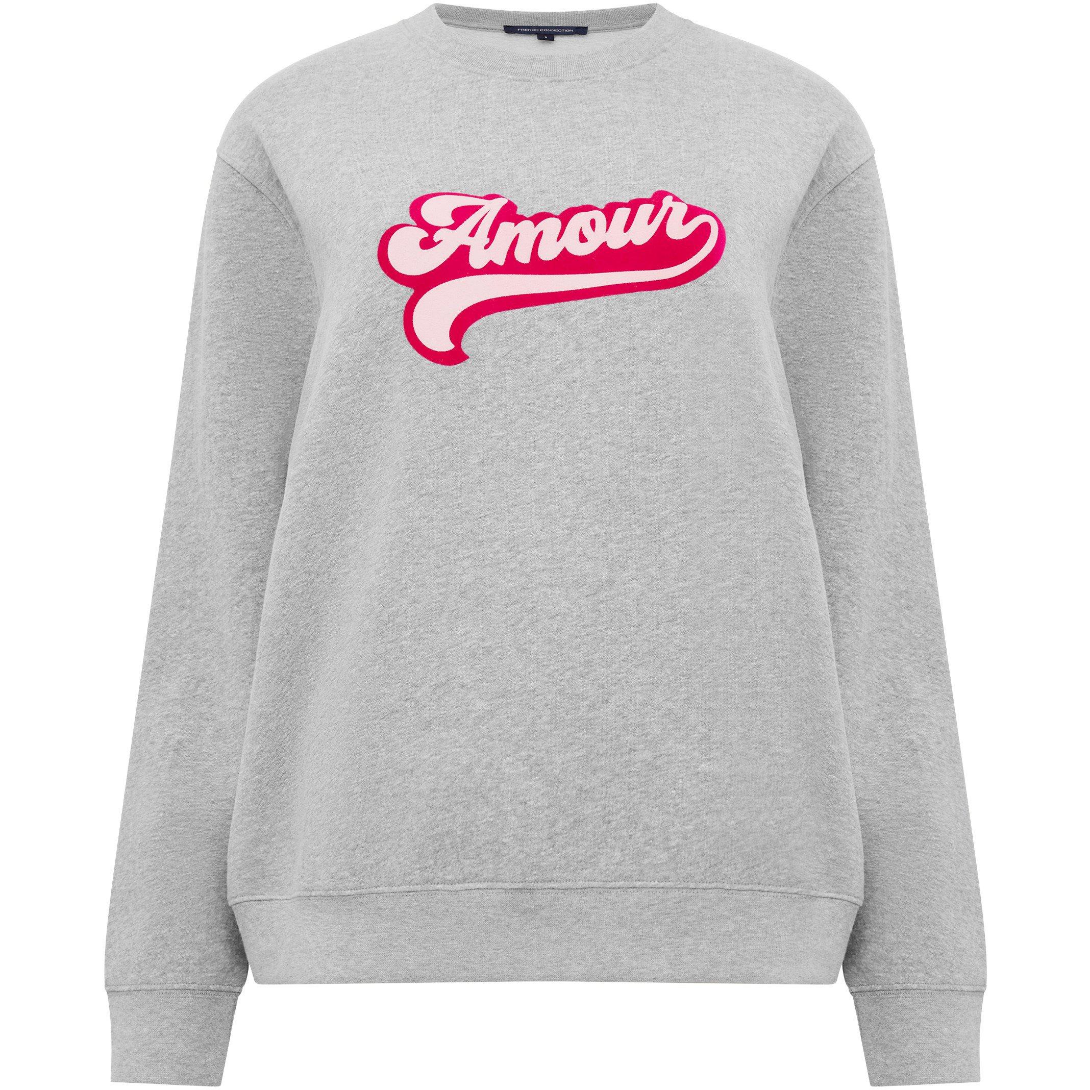 01-Lt Gry Melng - French Connection - Women's Crew Neck Sweatshirt - 5