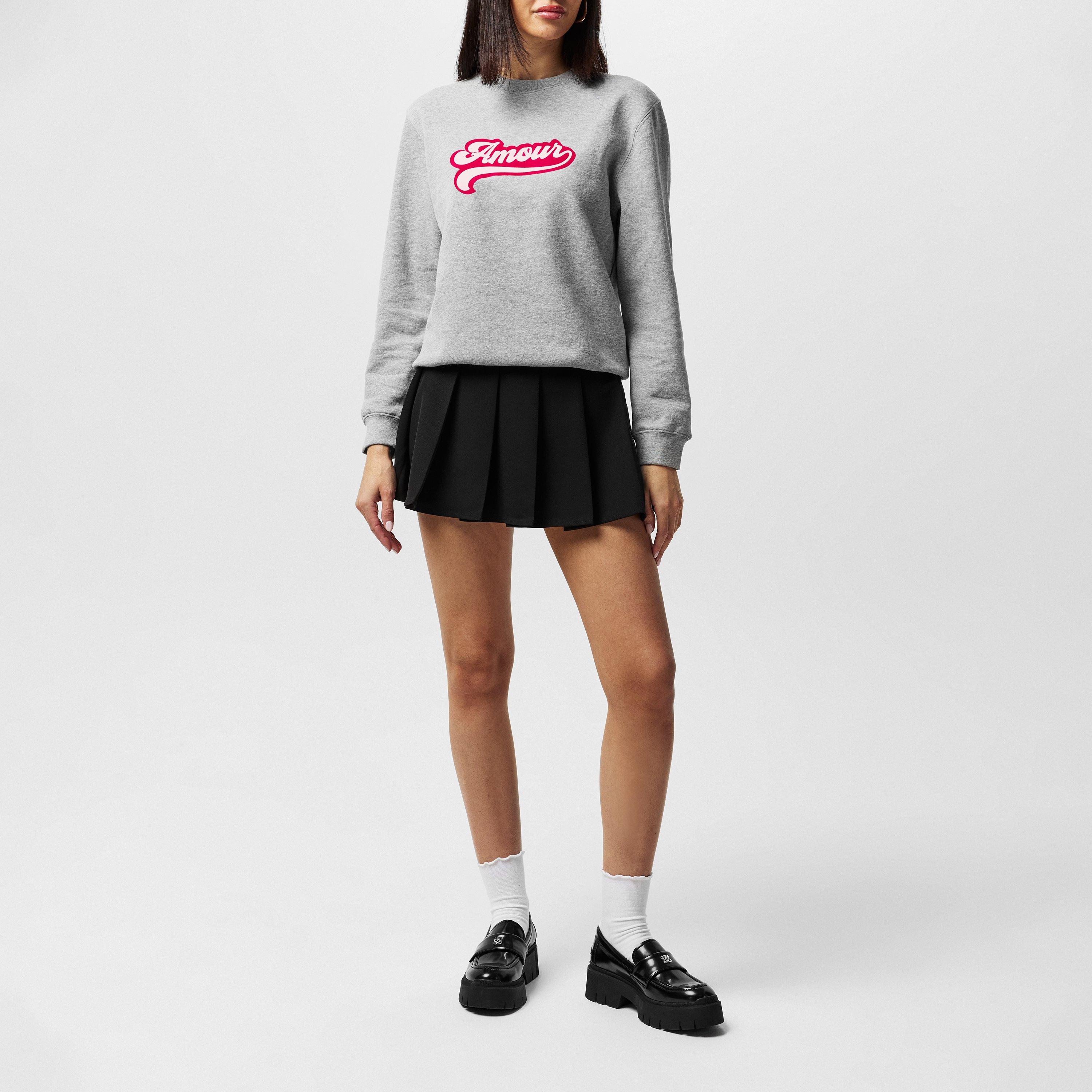01-Lt Gry Melng - French Connection - Women's Crew Neck Sweatshirt - 4