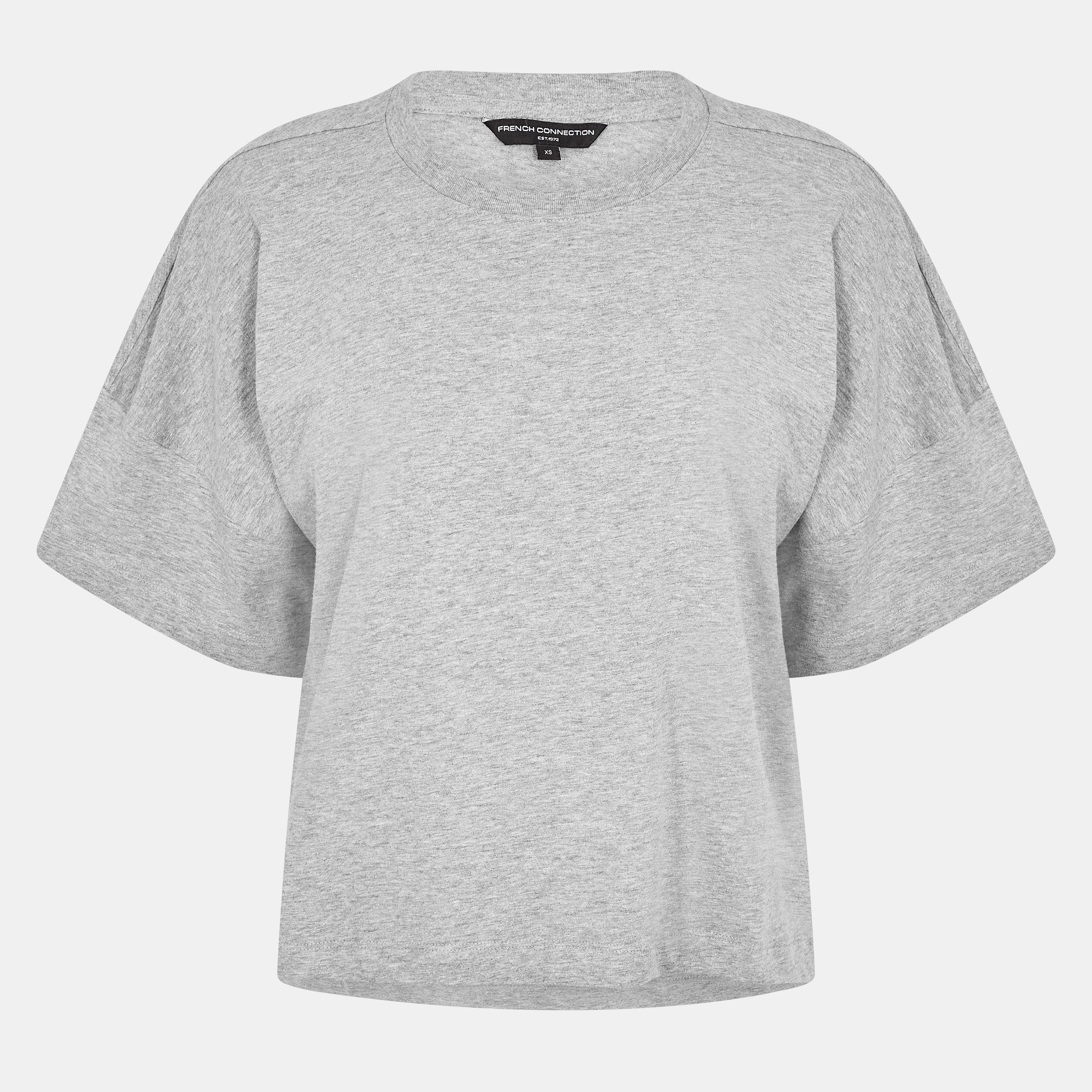 Light Grey - French Connection - Tally Oversized T Shirt - 1