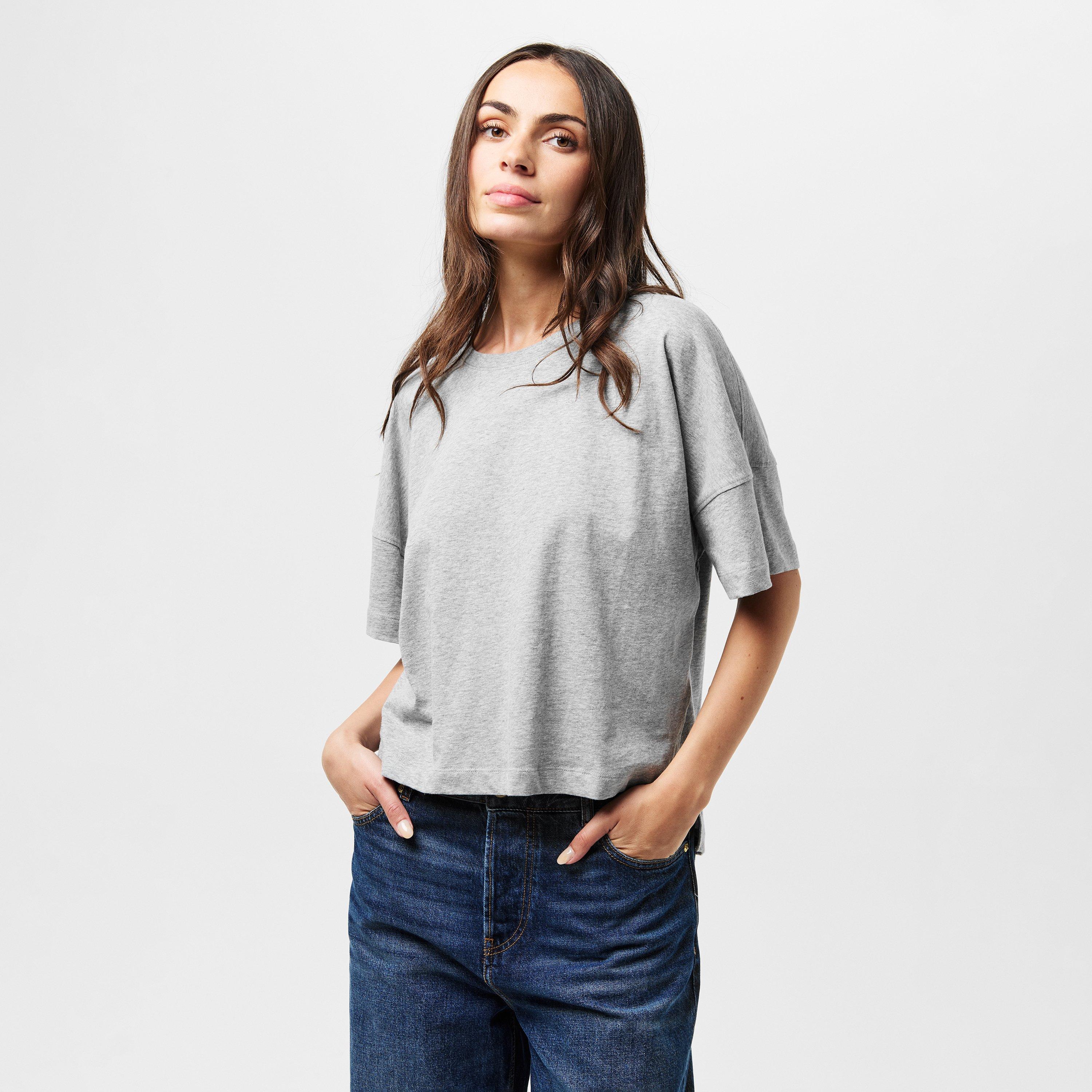 Light Grey - French Connection - Tally Oversized T Shirt - 3