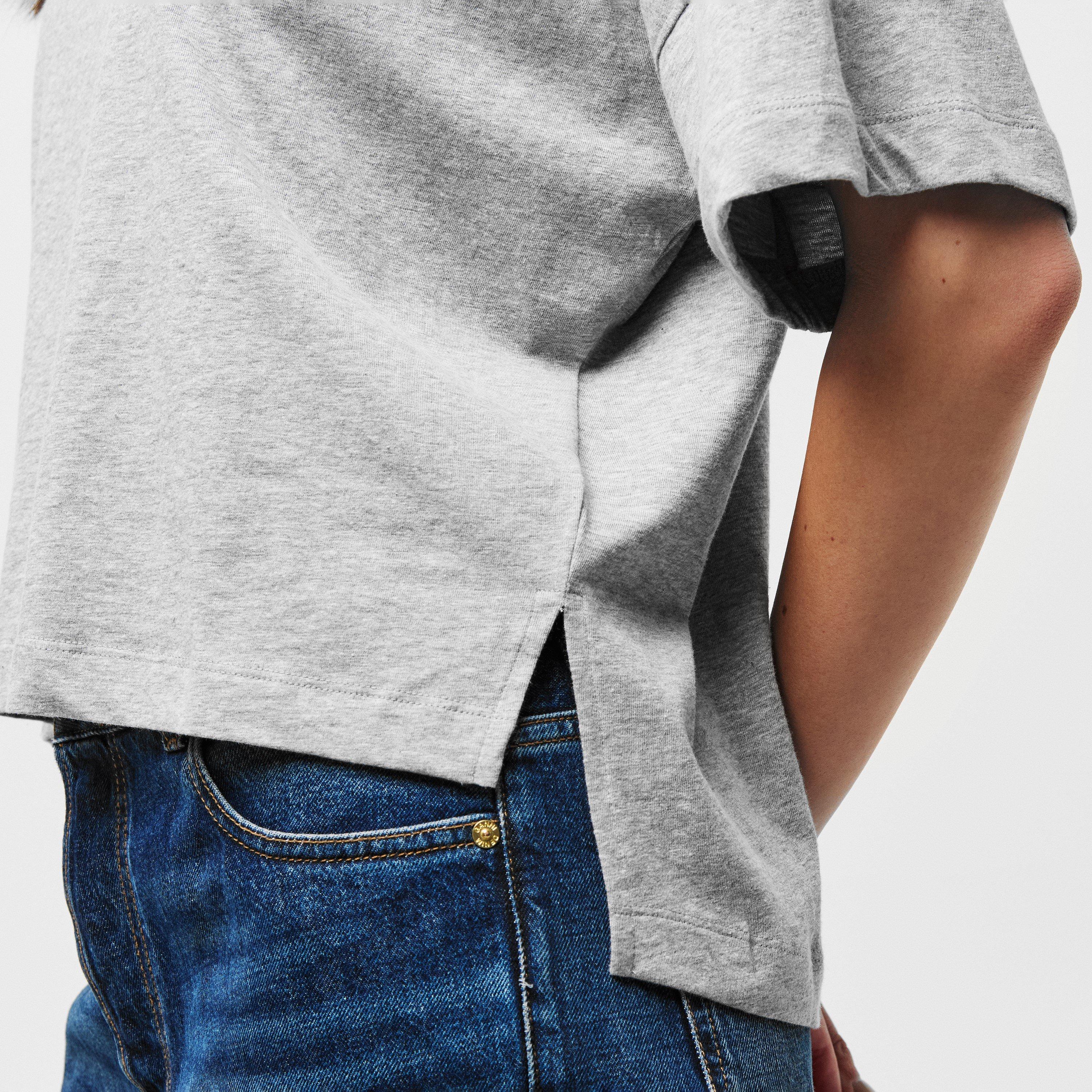 Light Grey - French Connection - Tally Oversized T Shirt - 5