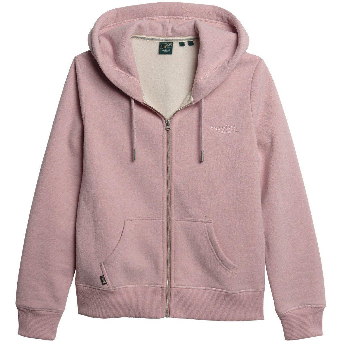 LA Weiches Rosa - Superdry - Women's Essential Zip Hoodie - 4
