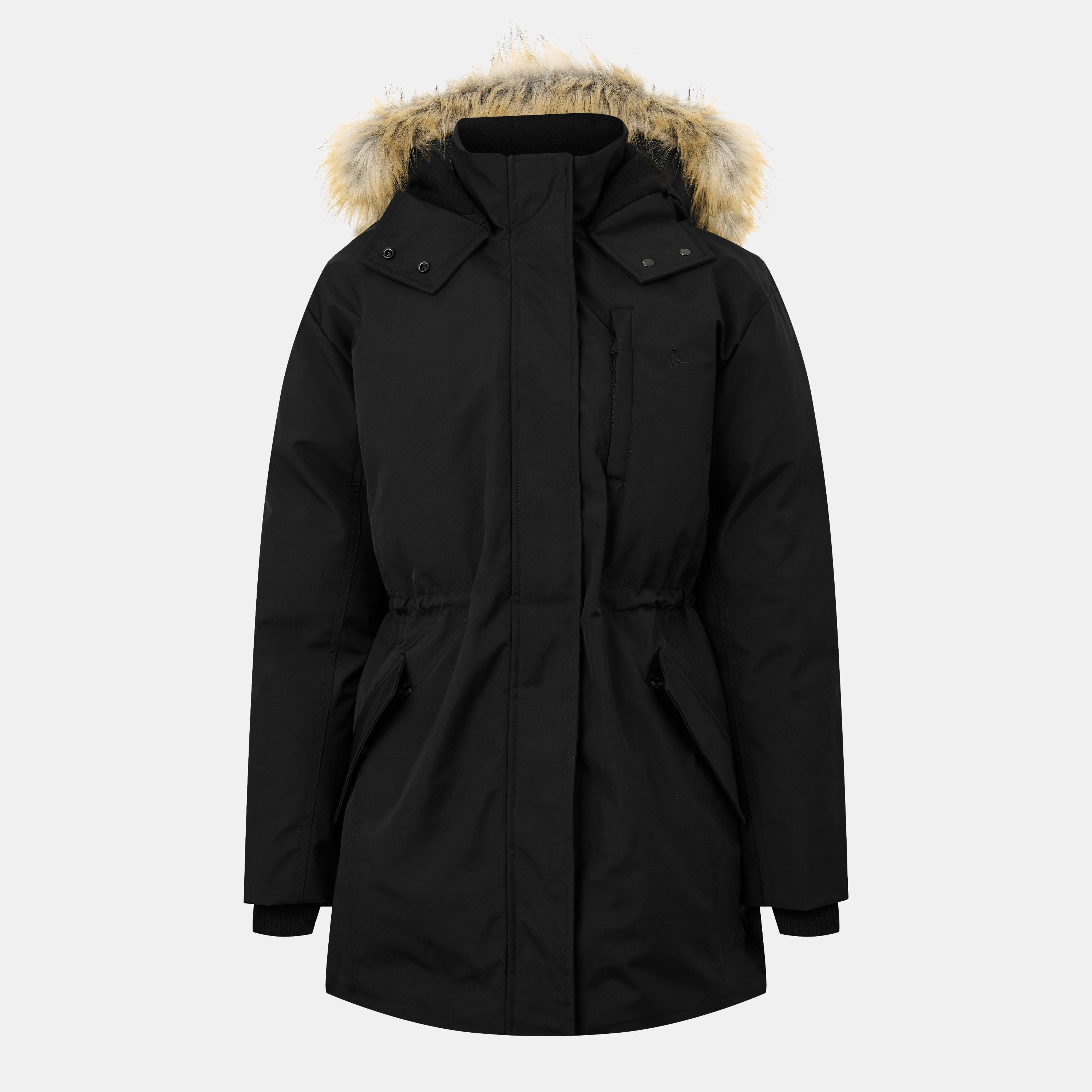 Black - Jack Wills - Women's JW Cinched Hooded Parka - 1