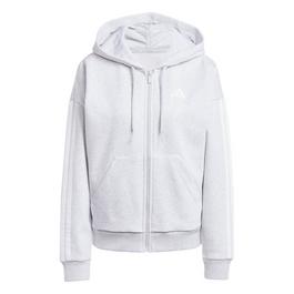 adidas Essentials 3 Stripe Zip Track Hoodie Womens