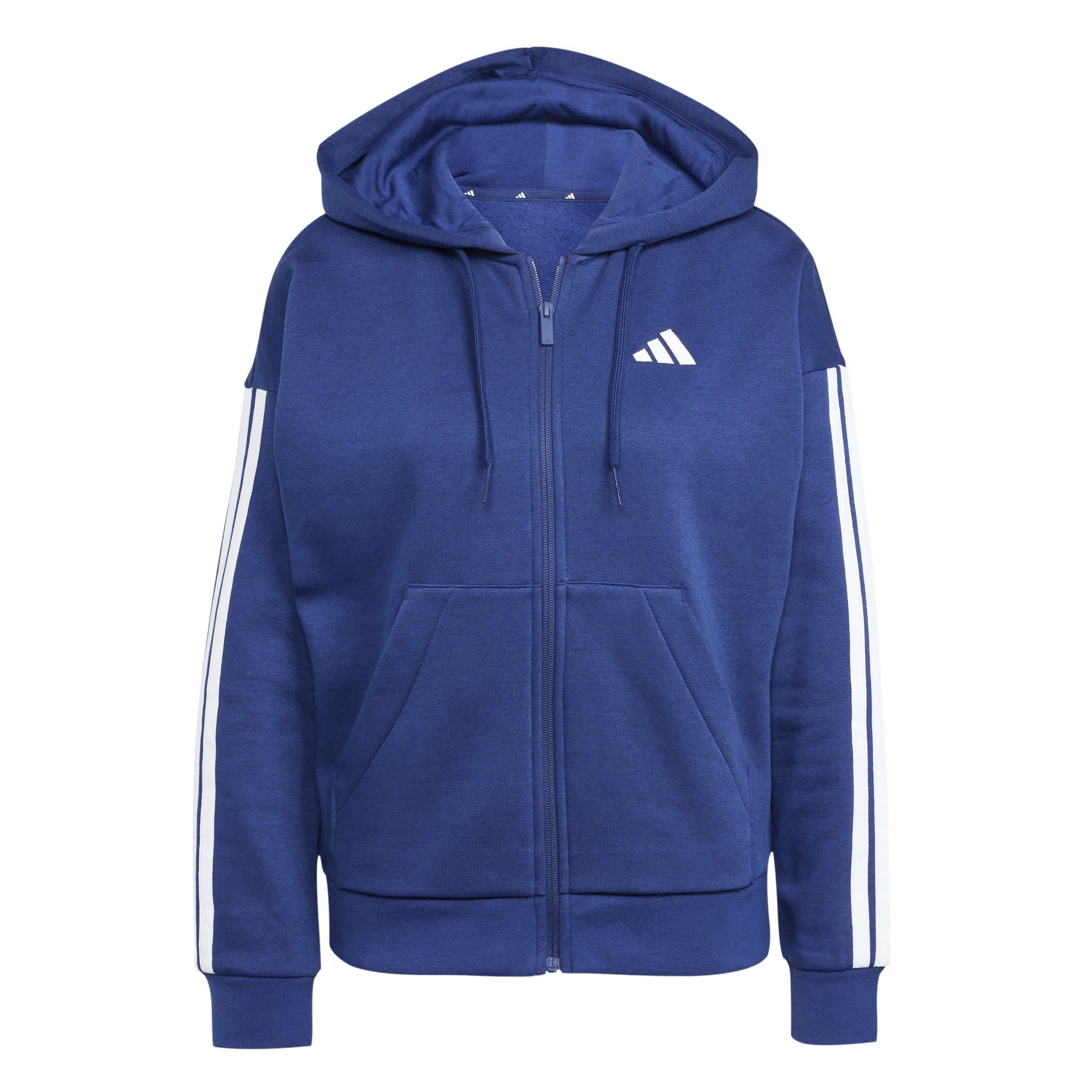 adidas Essentials 3 Stripe Zip Track Hoodie Womens