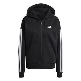 adidas Essentials 3 Stripe Zip Track Hoodie Womens