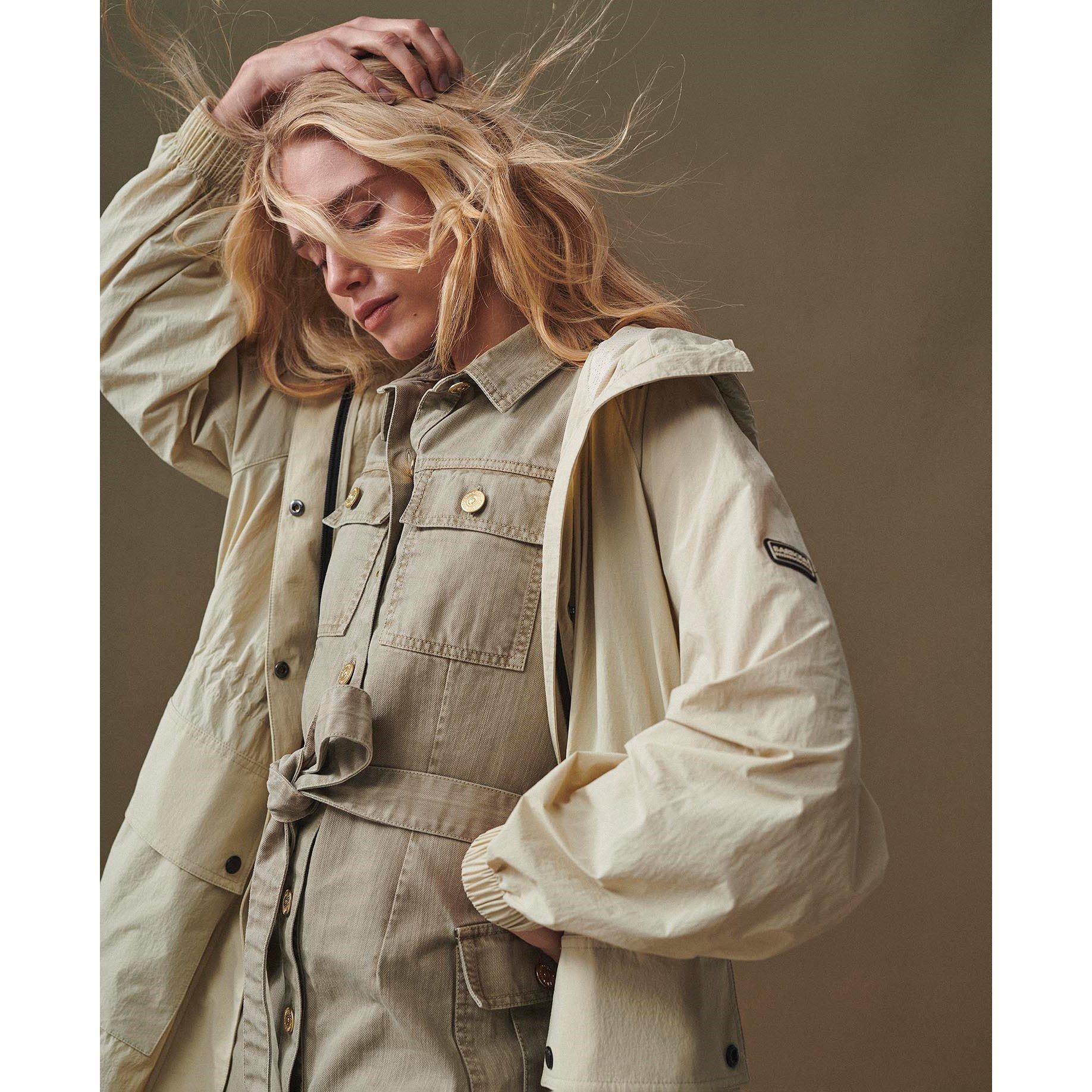 Stone - Barbour International - Women's Varona Showerproof Rain Anorak - 4