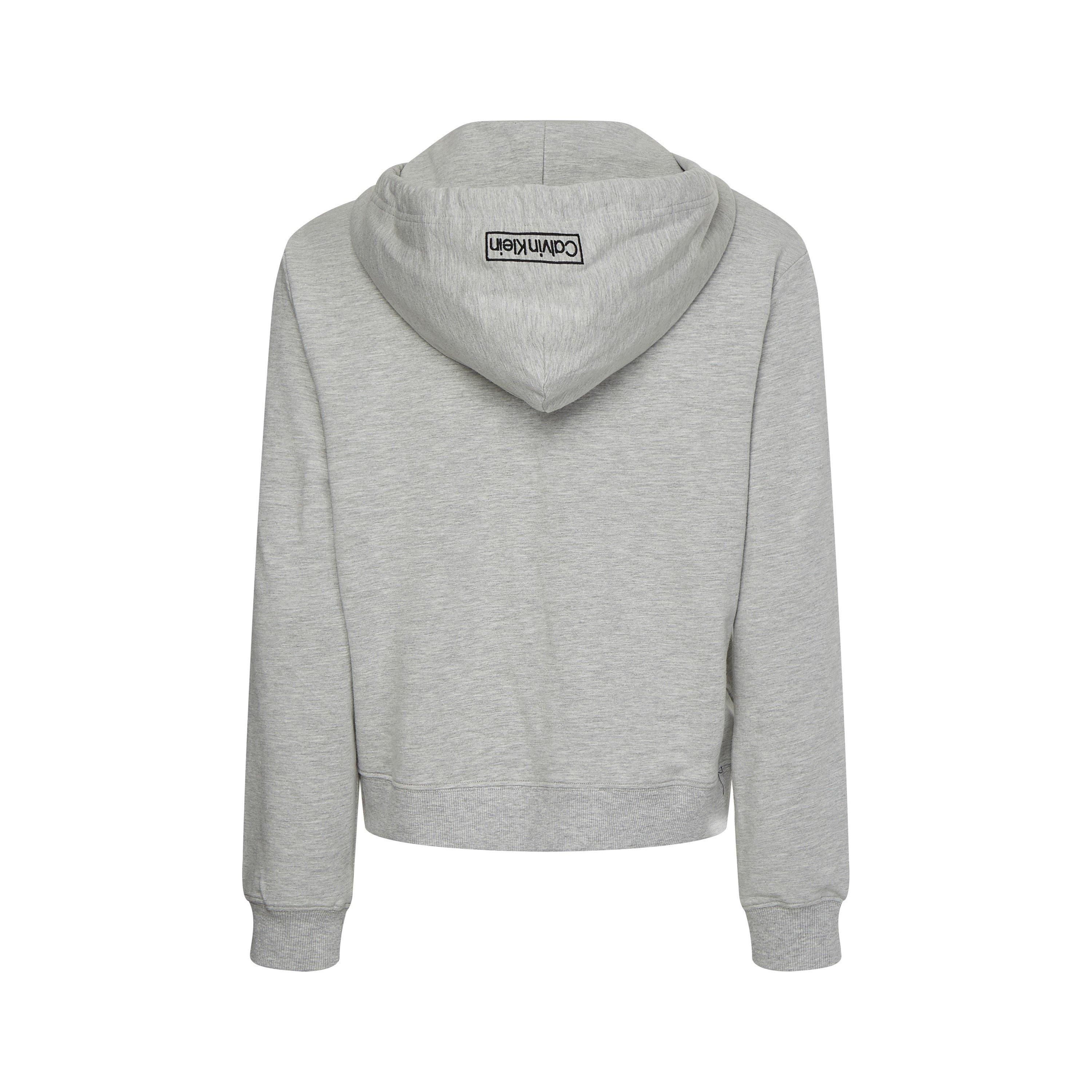 Grey Marl - Calvin Klein - Long Sleeve Zip Hoodie - 2