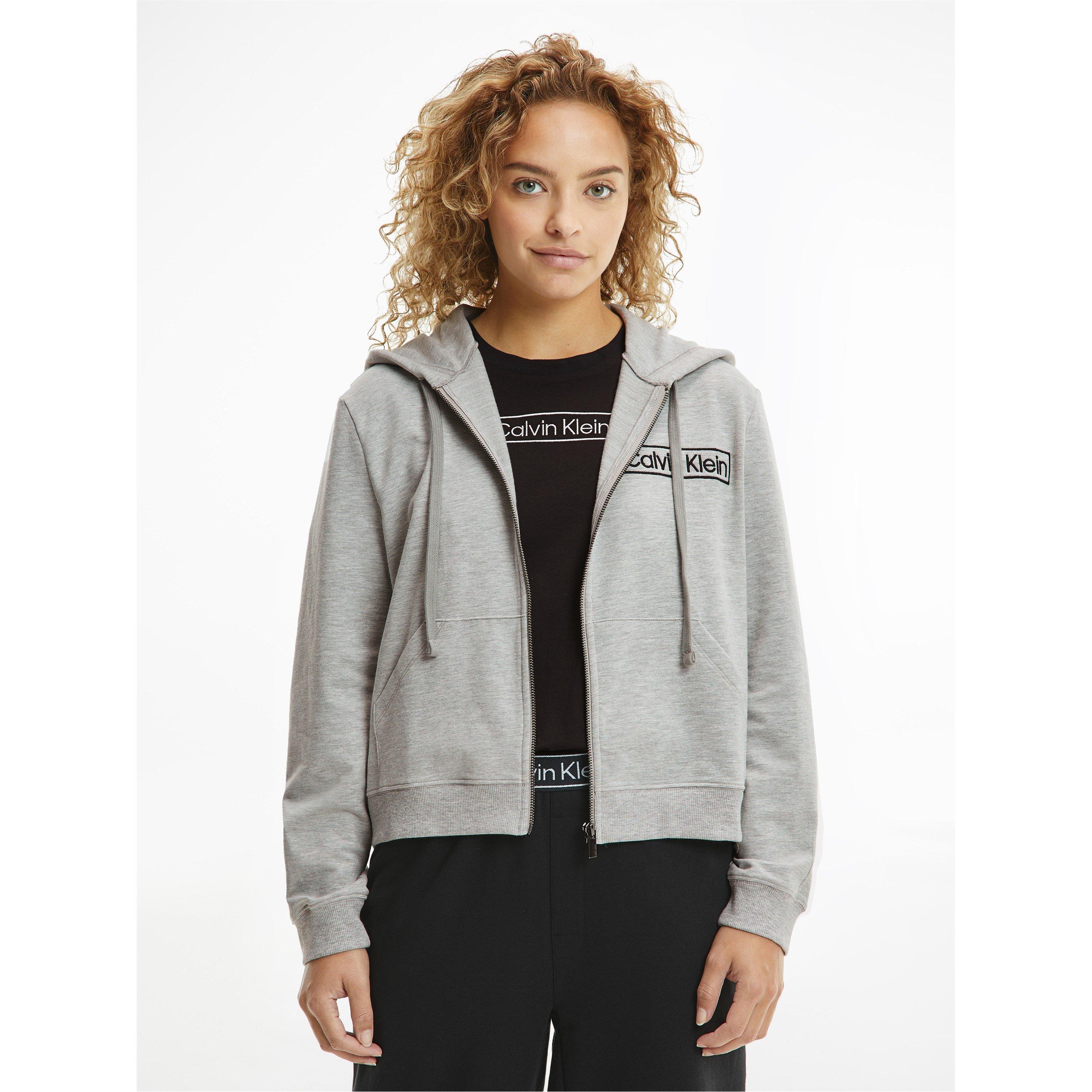 Grey Marl - Calvin Klein - Long Sleeve Zip Hoodie - 4