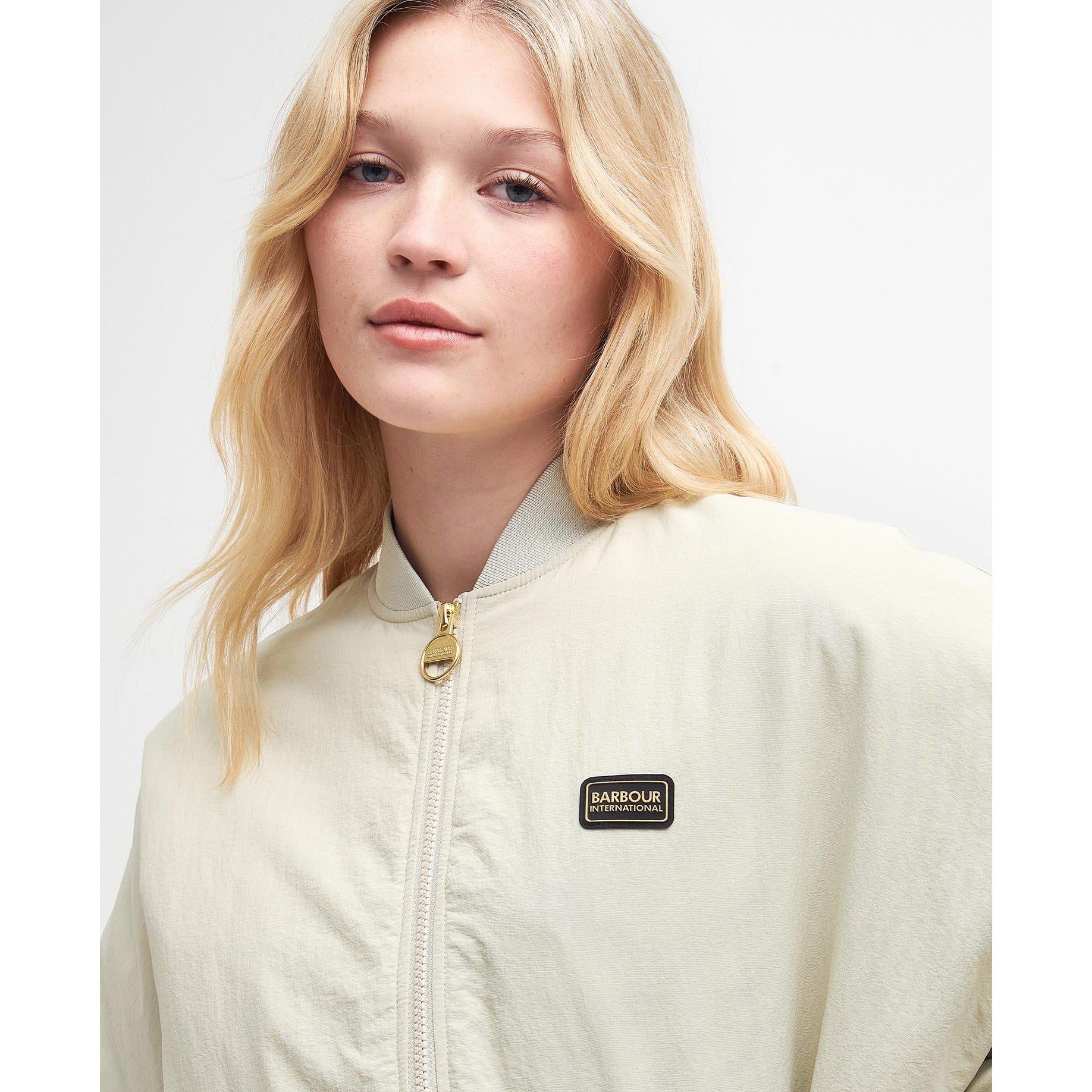Stone - Barbour International - Women's Mansell Lightweight Bomber Jacket - 5