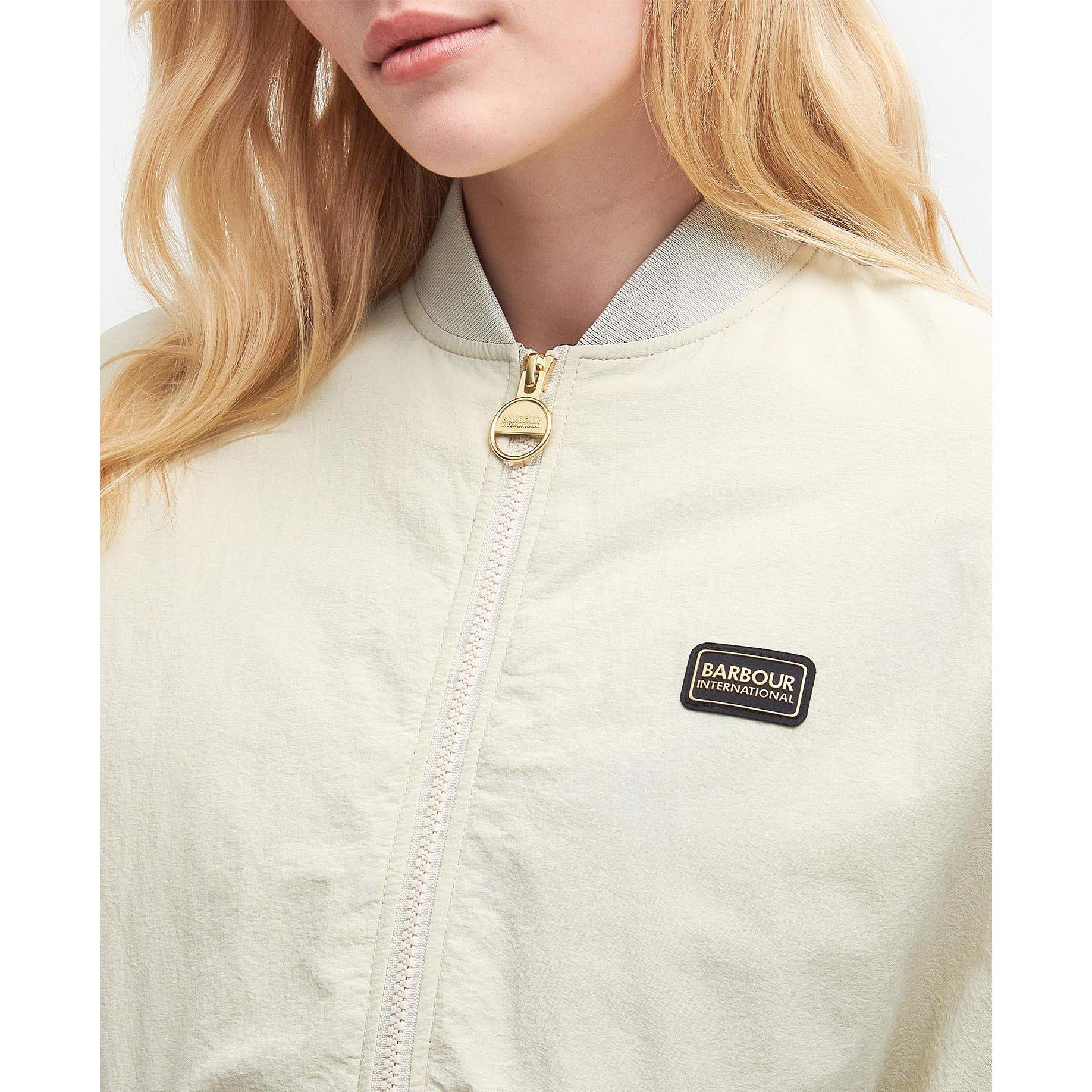 Stone - Barbour International - Women's Mansell Lightweight Bomber Jacket - 6