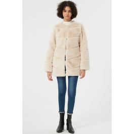 Be You B Faux Fur Panel Coat