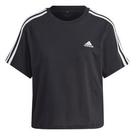 adidas 3S Crop T Shirt Womens