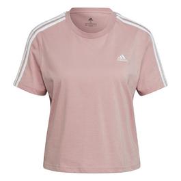 adidas 3S Crop T Shirt Womens