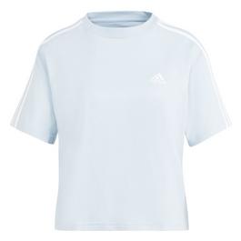 adidas 3S Crop T Shirt Womens