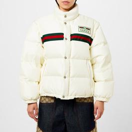 Gucci 1921 Padded Nylon Web Bomber Jacket