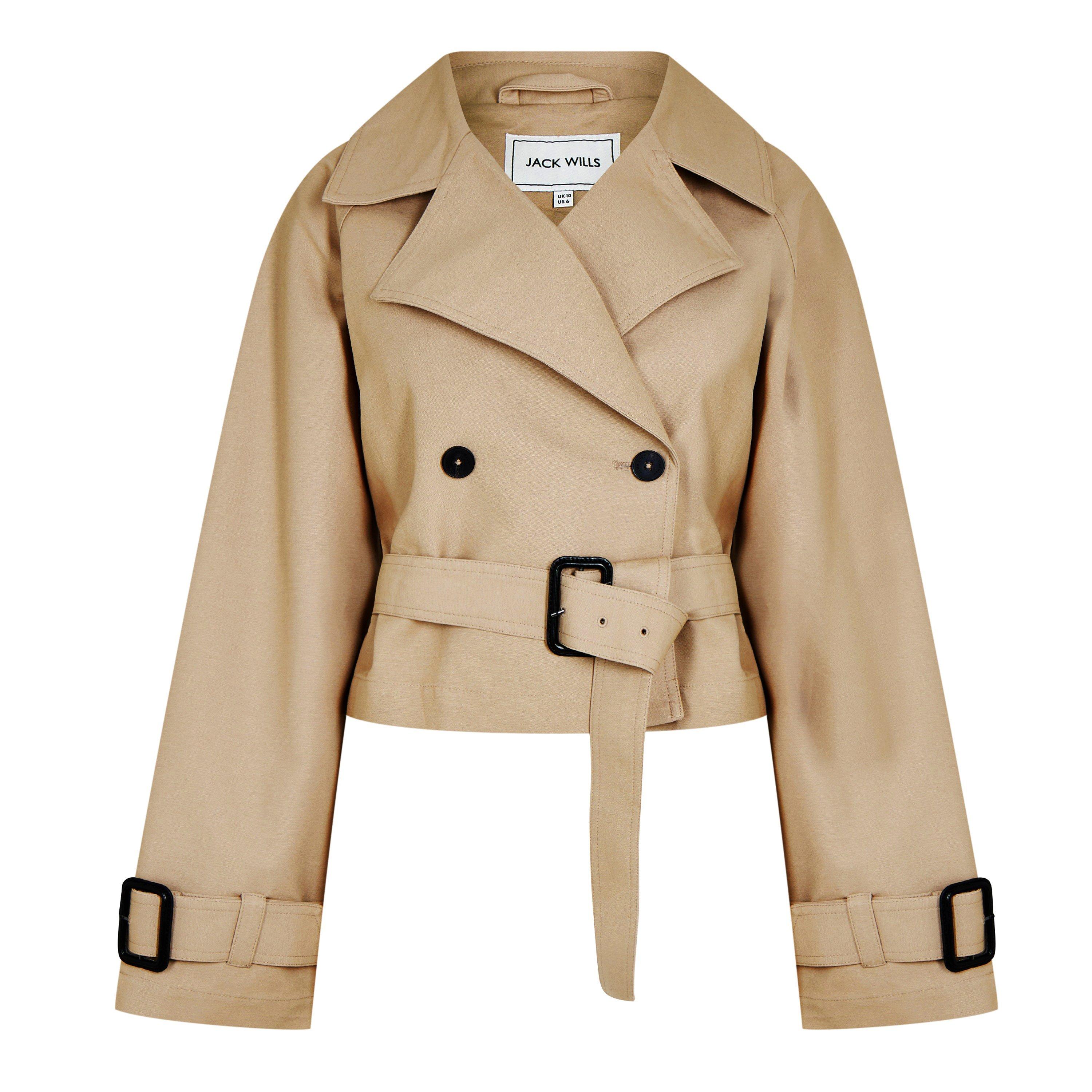 Stone - Jack Wills - Cropped Long Sleeve Trench Coat - 5