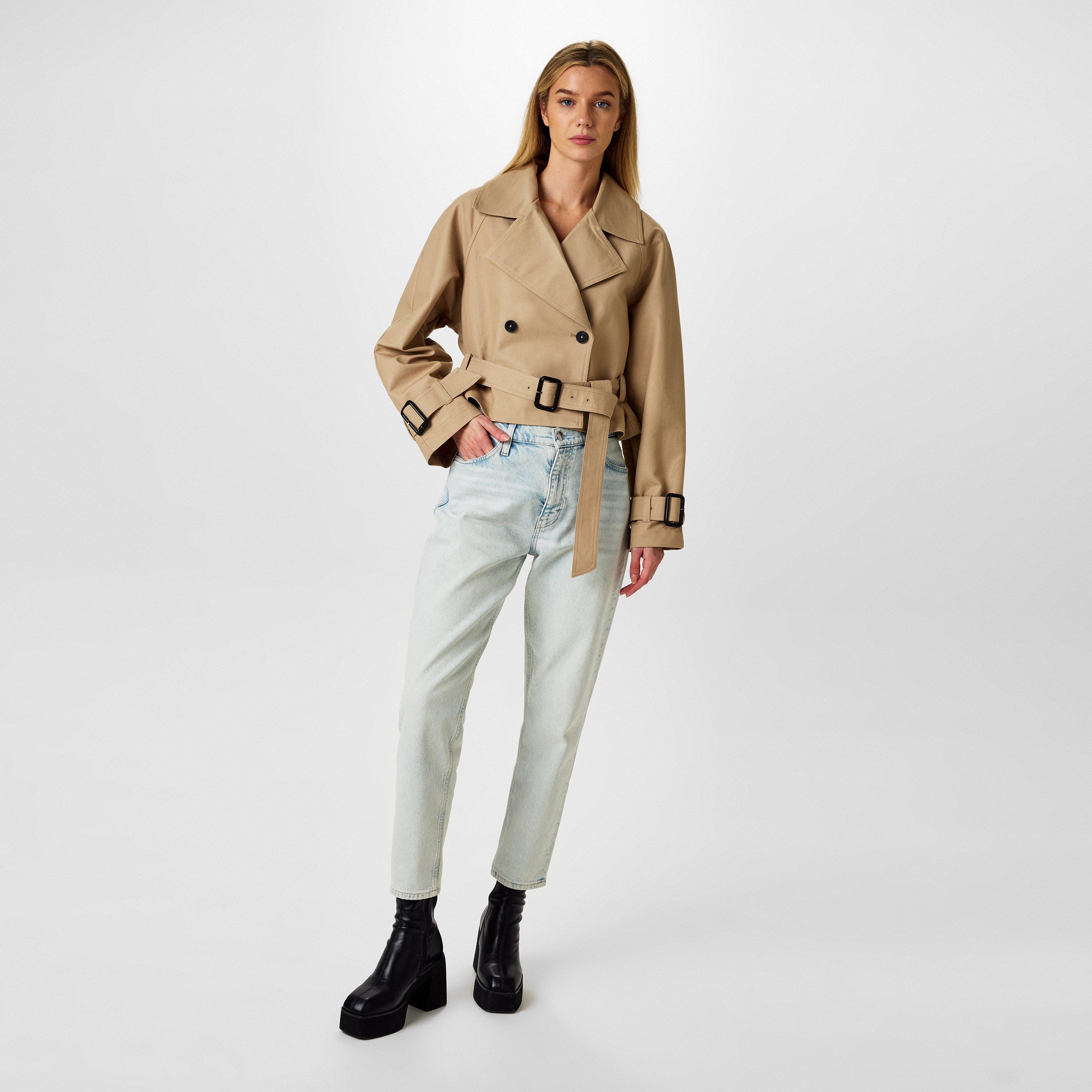 Stone - Jack Wills - Cropped Long Sleeve Trench Coat - 4