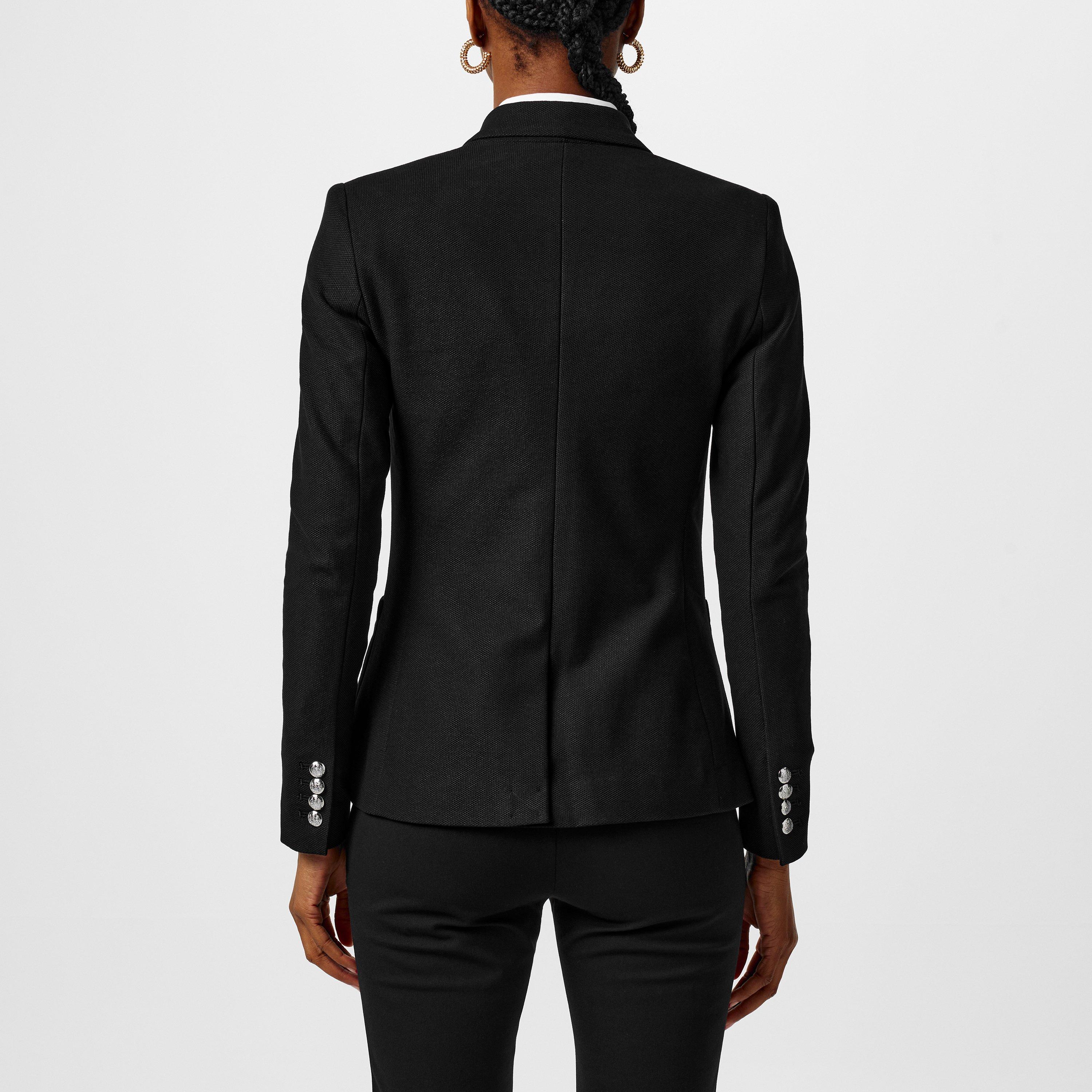 Polo Black - Lauren by Ralph Lauren - Women's Anfisa Cotton Long Sleeve Monogram Blazer - 4