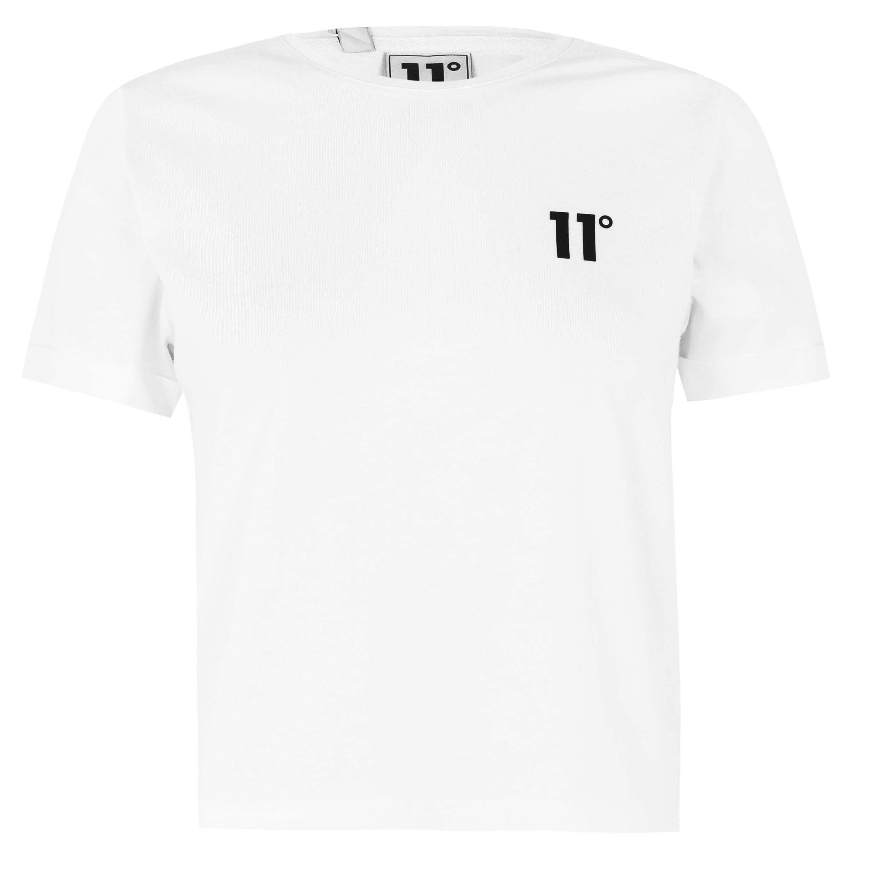 White - 11 Degrees - Core Cropped T Shirt - 1