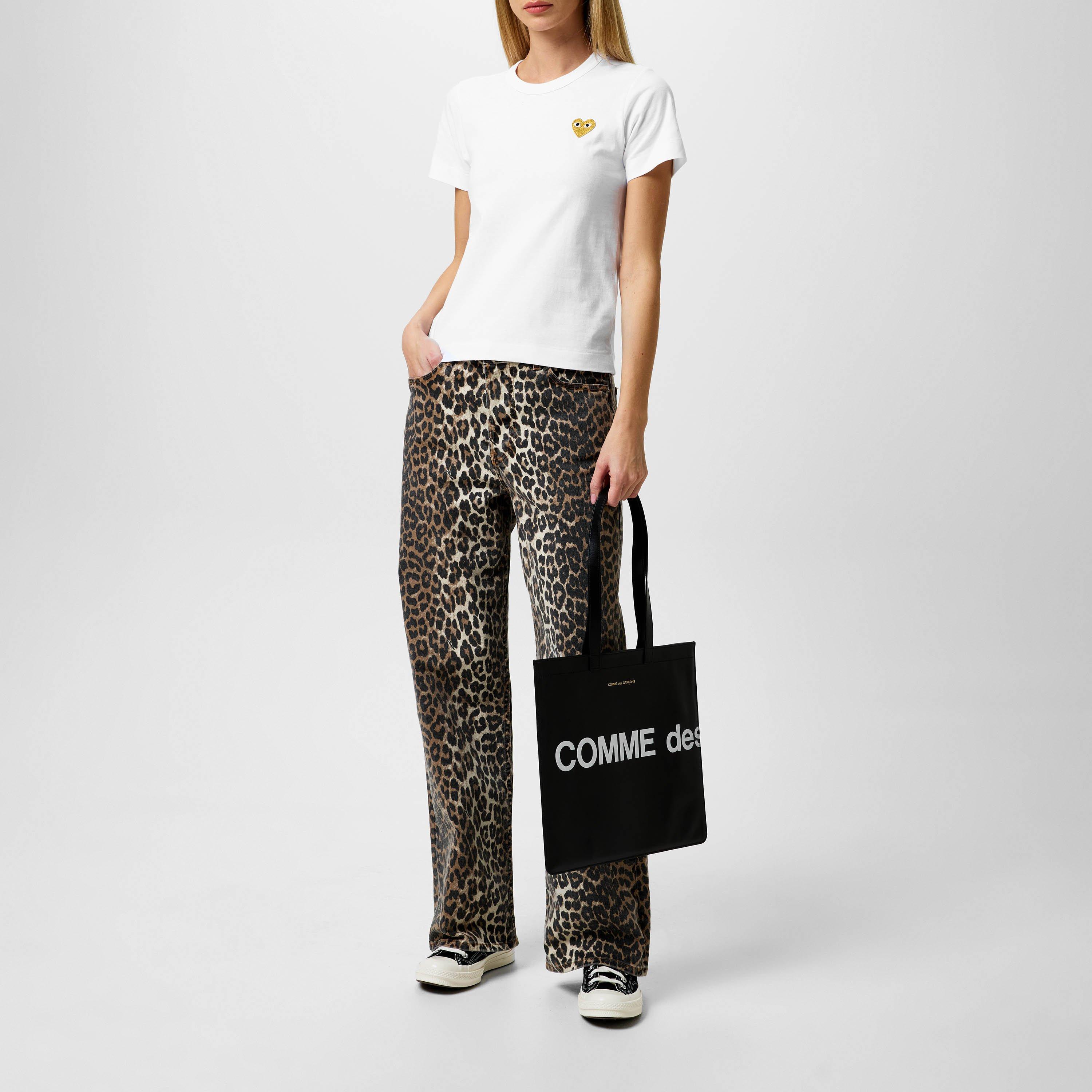 White/Gold 4 - Comme des Garcons PLAY - Gold Heart T-Shirt - 4