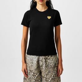 Comme des Garcons PLAY Gold Heart T Shirt