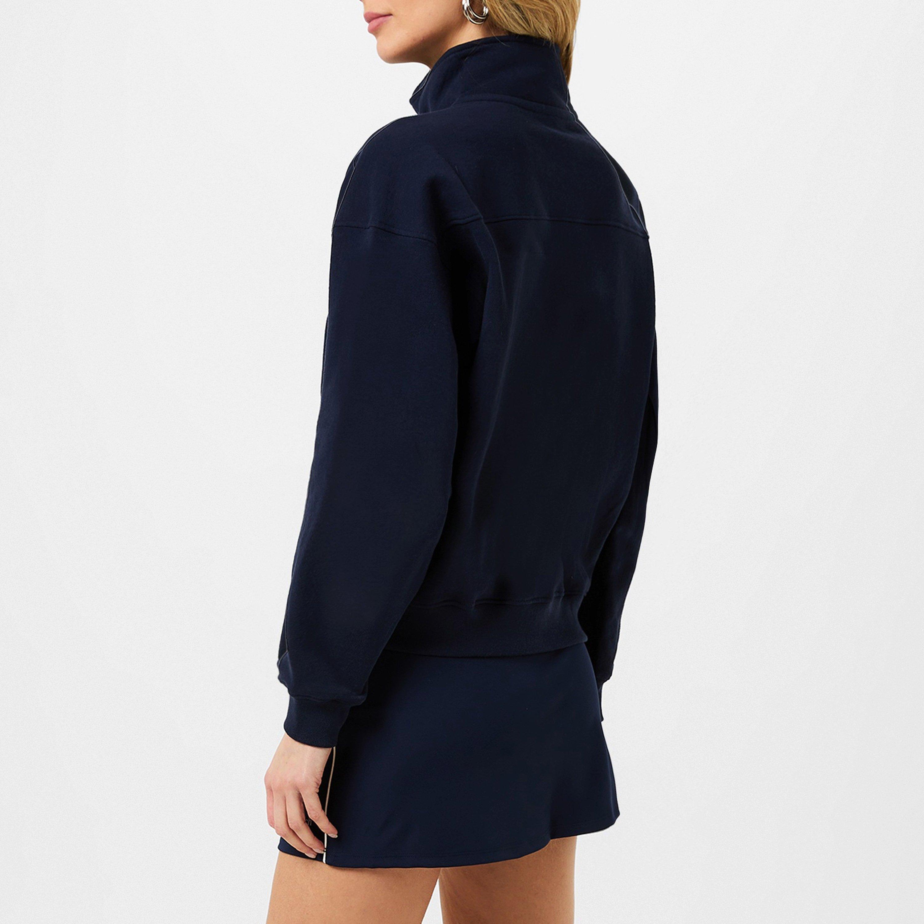 Navy - Sporty and Rich - Women's Quarter-Zip Fleece - 2