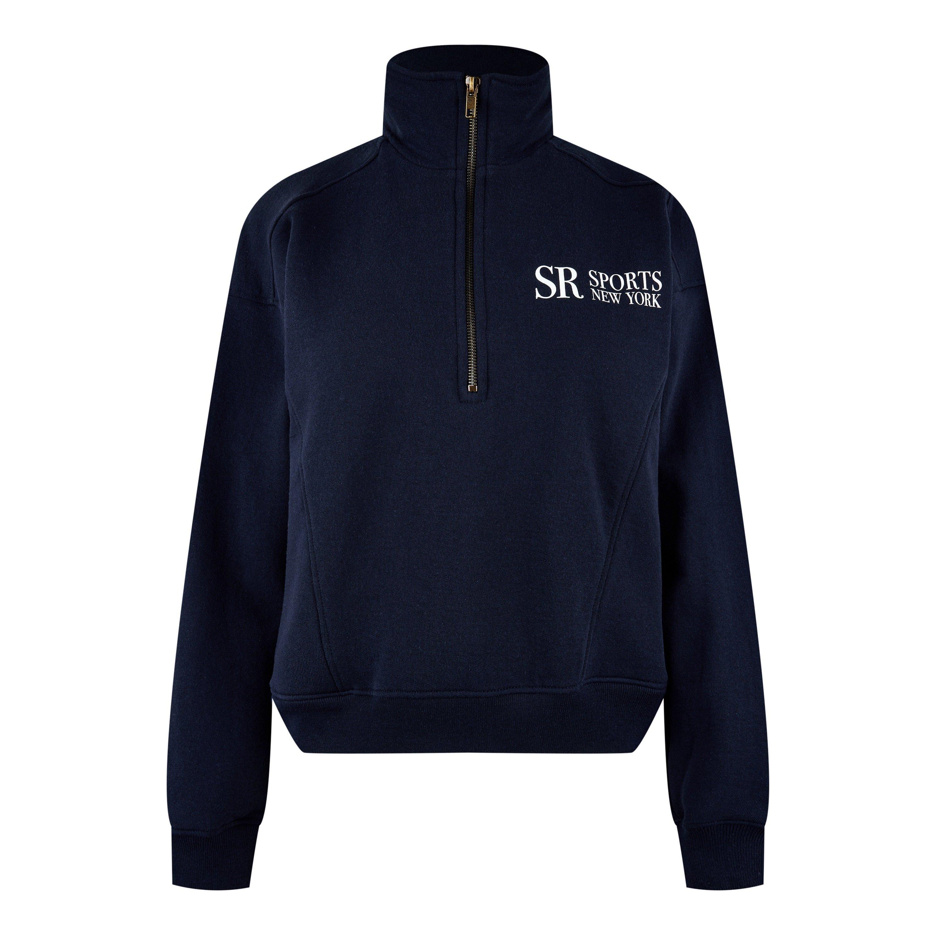 Sporty and Rich | Logo quarter Zip Sweatshirt | 1/4 Zip