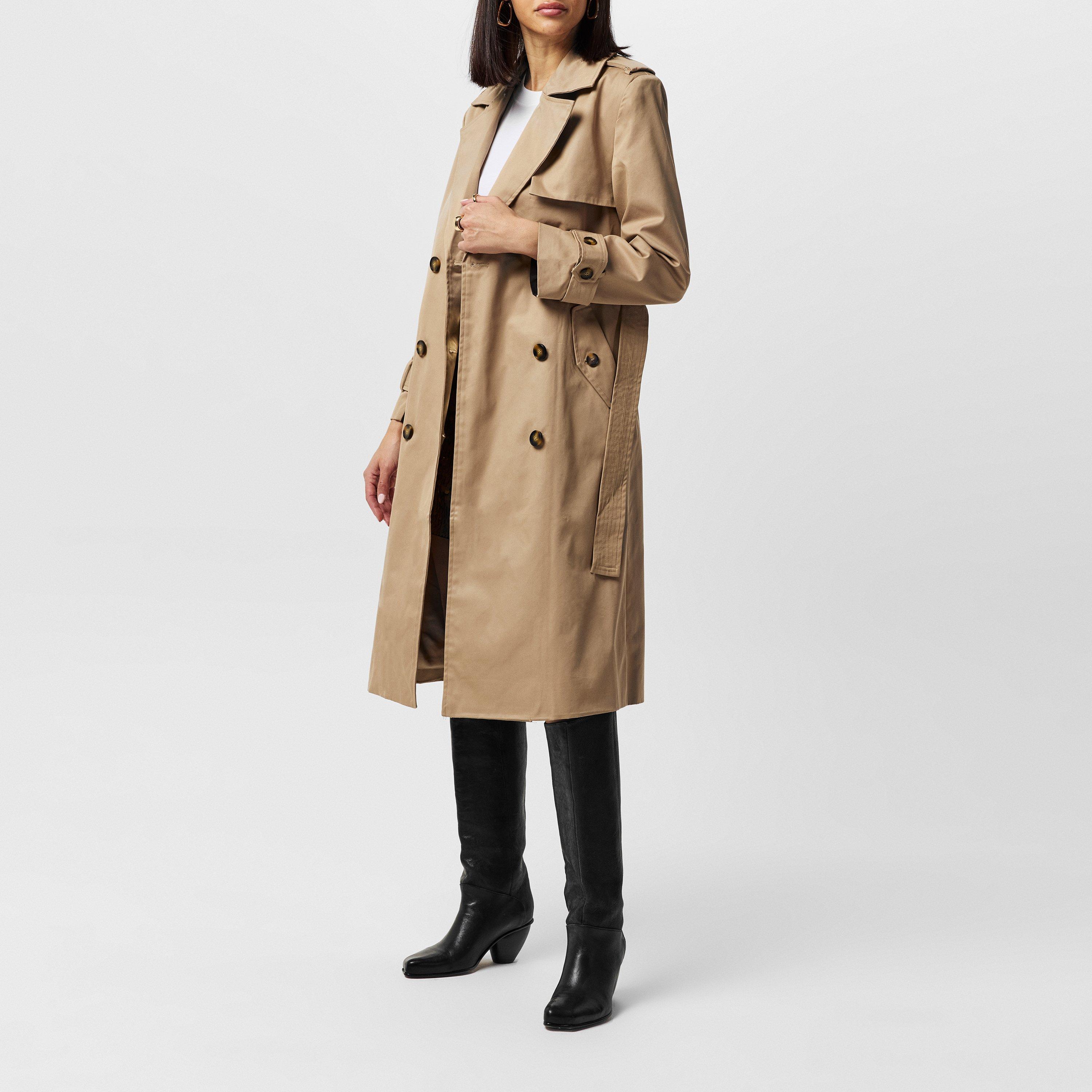 Autumn Camel - French Connection - Women's Coco Twill Trench Coat - 2