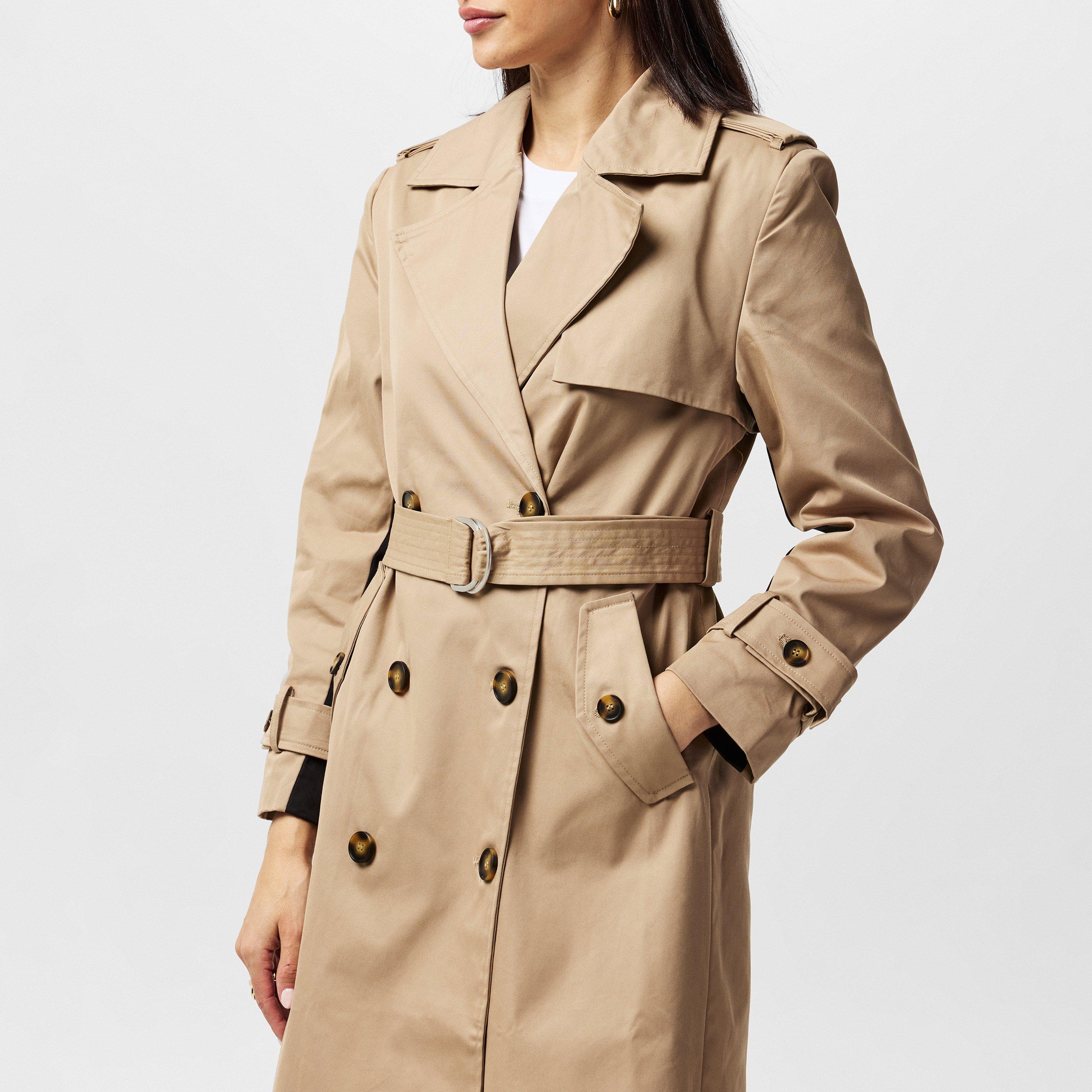 Autumn Camel - French Connection - Women's Coco Twill Trench Coat - 4