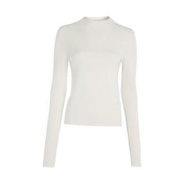ISAWITFIRST Twist Front Detail Long Sleeve Rib Knitted Top Lovella Scrf Ld99