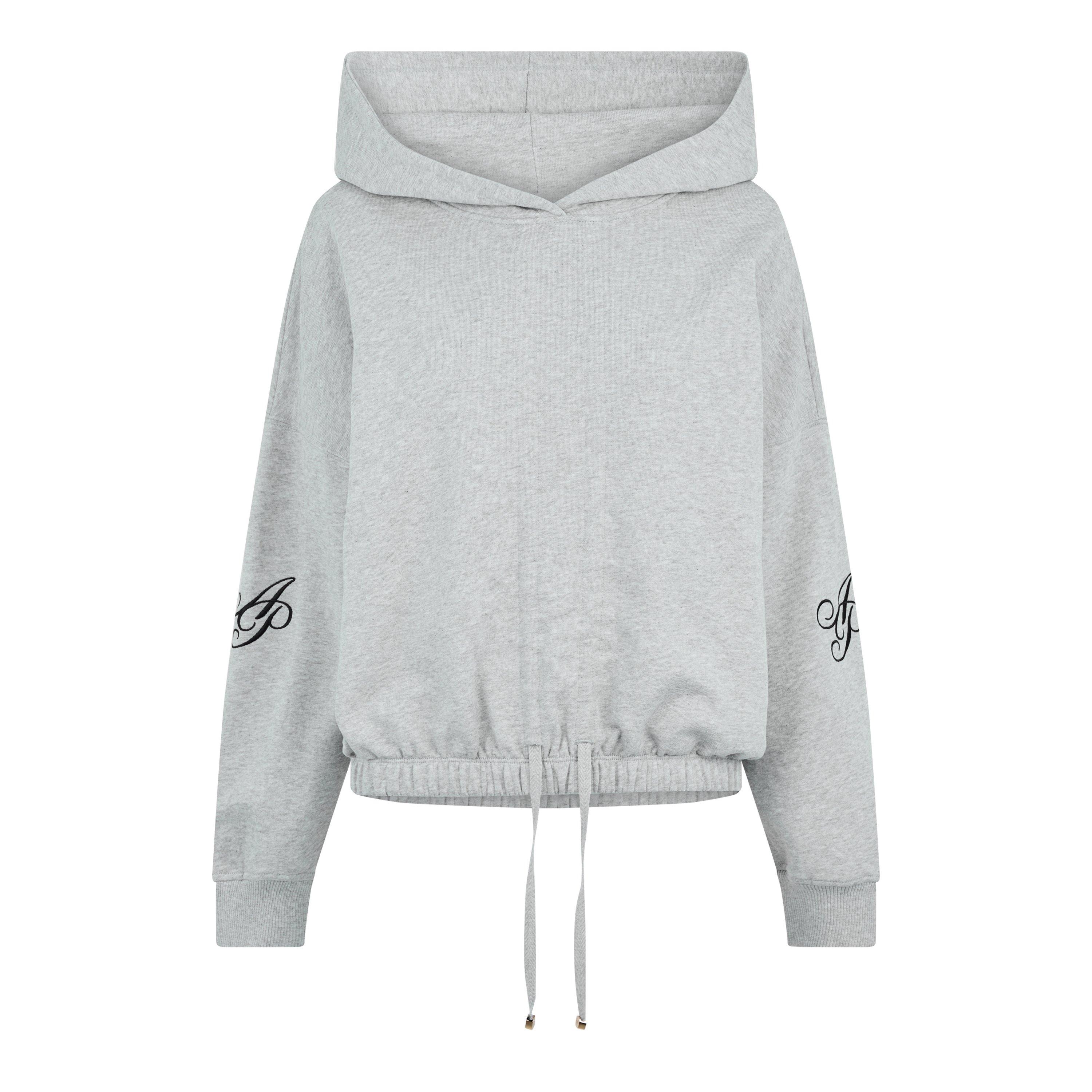 Grey Marl - Agent Provocateur - Women's Ruched Cropped Hoodie - 8