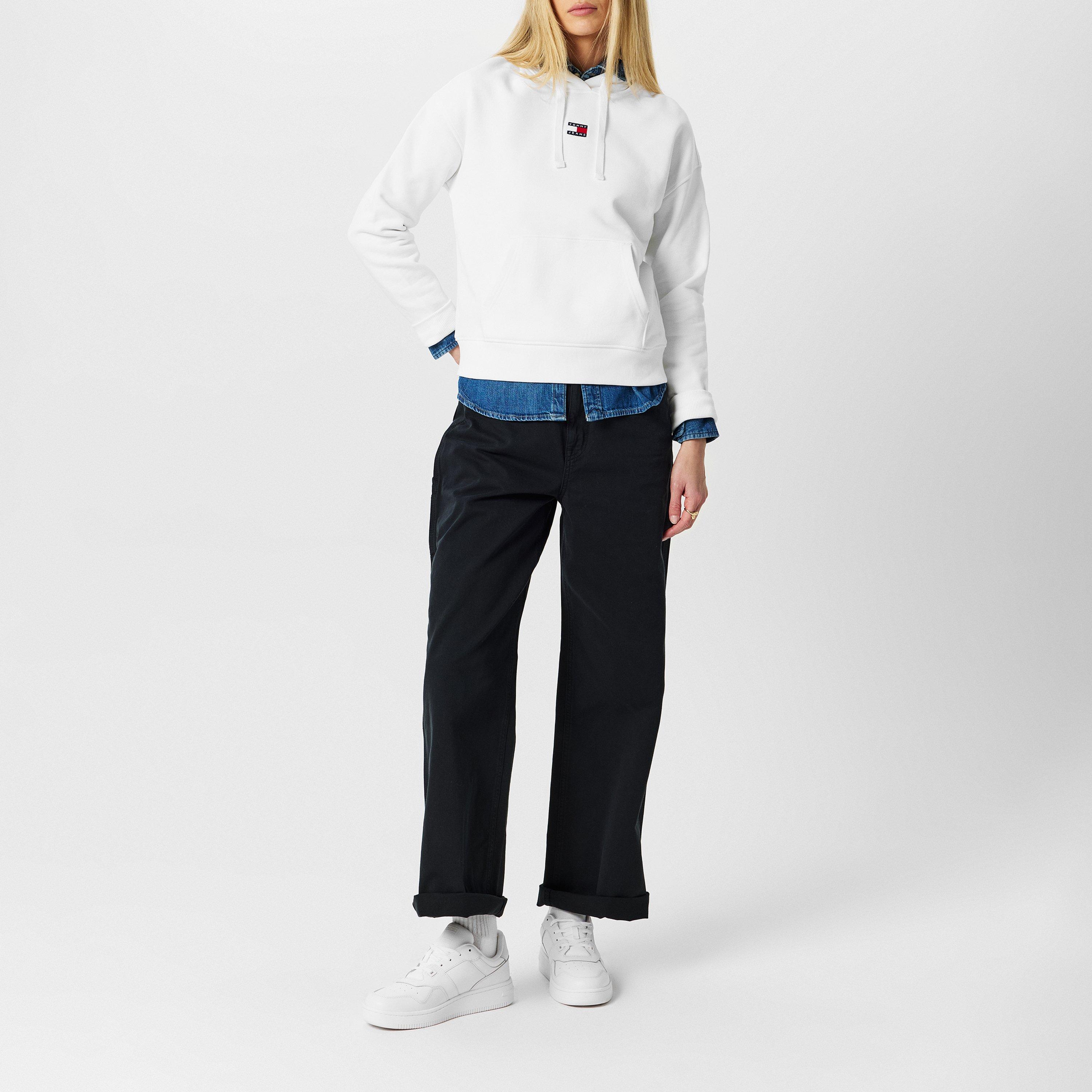 WHITE YBR - Tommy Jeans - Badge Hoodie - 7