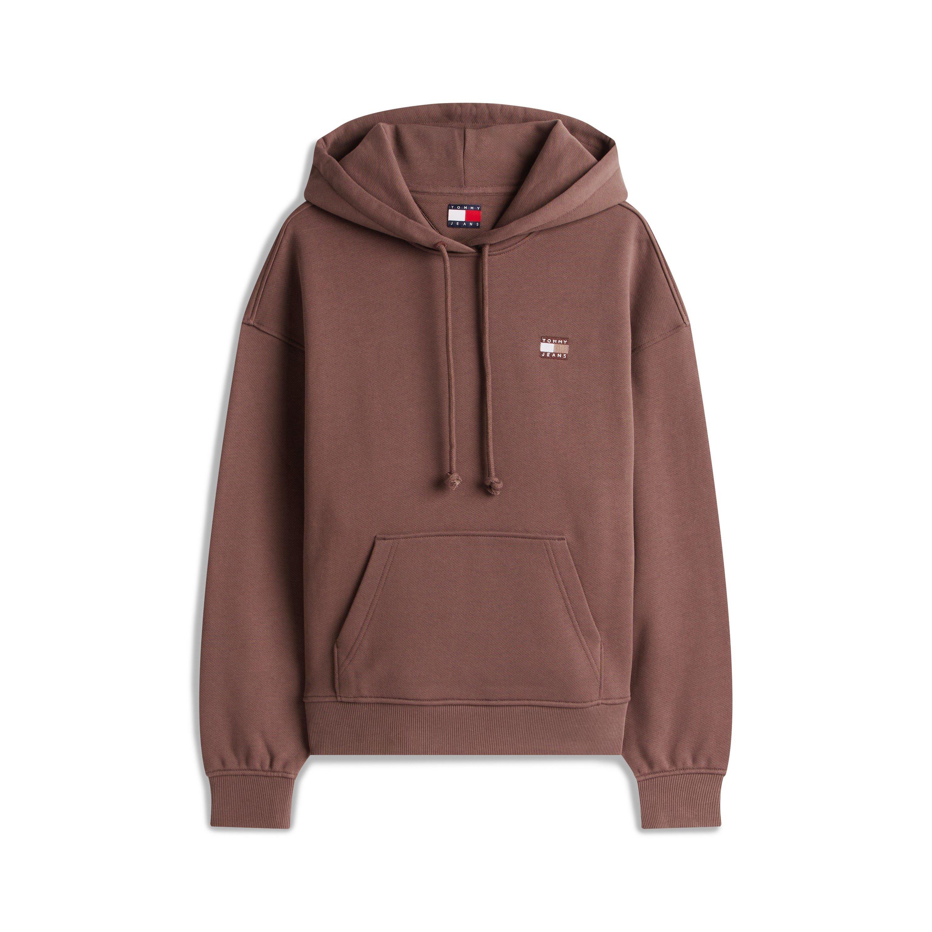Tommy Jeans Women's Badge Hoodie - Black Walnut - 8 (XS)