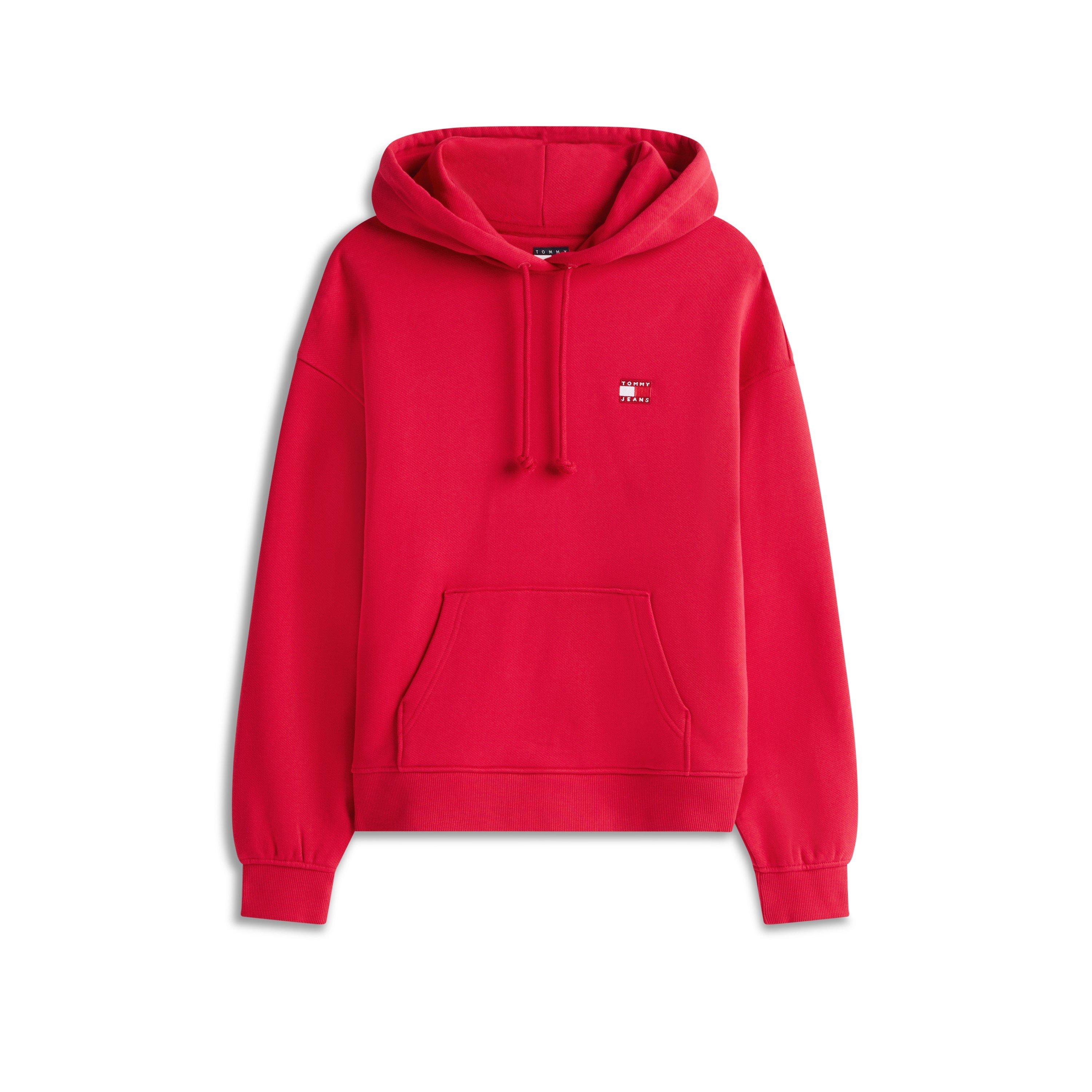 Tommy Jeans Women's Badge Hoodie - Ruby Rhubarb - 12 (M)