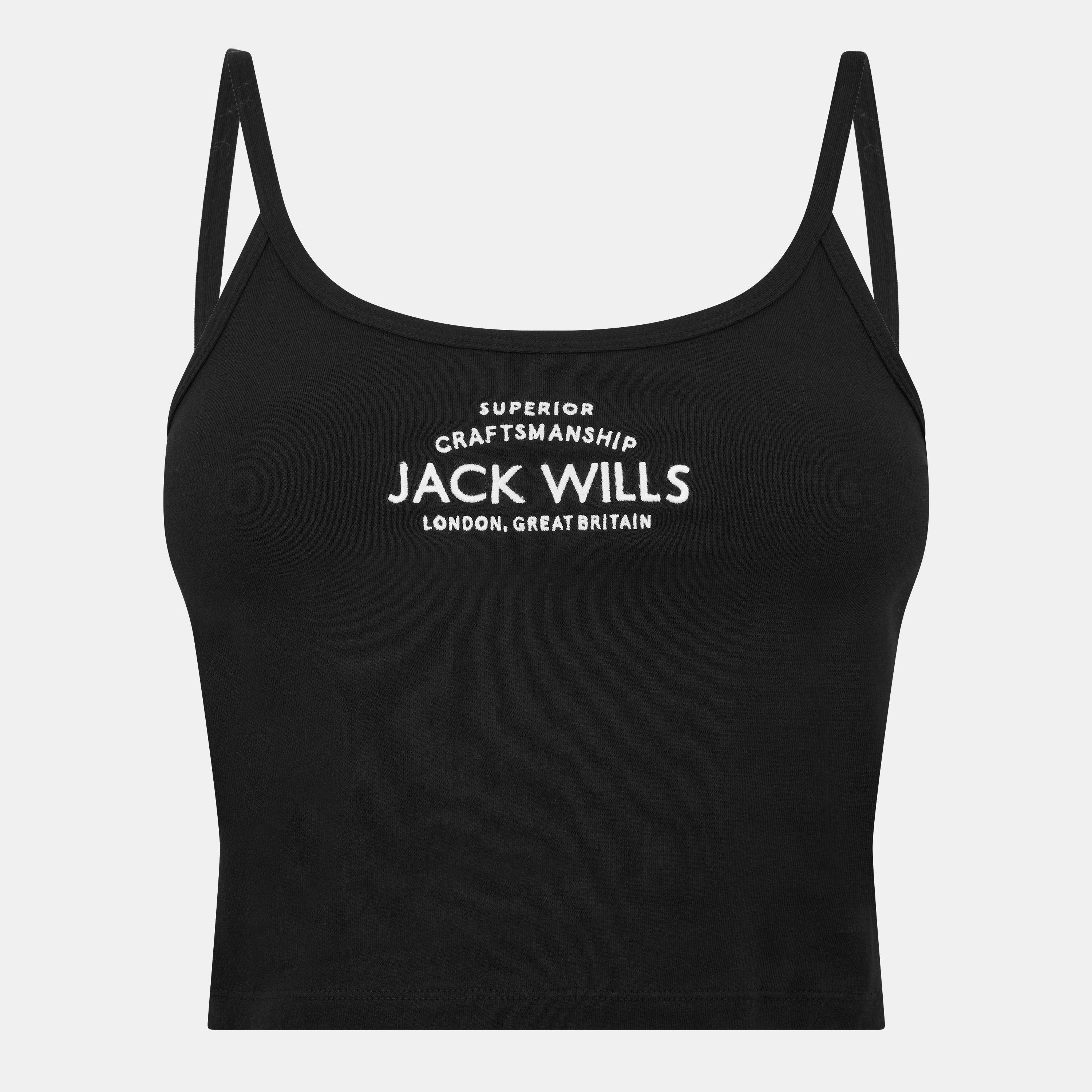 Black - Jack Wills - Roseberry Strap Vest Ladies - 1