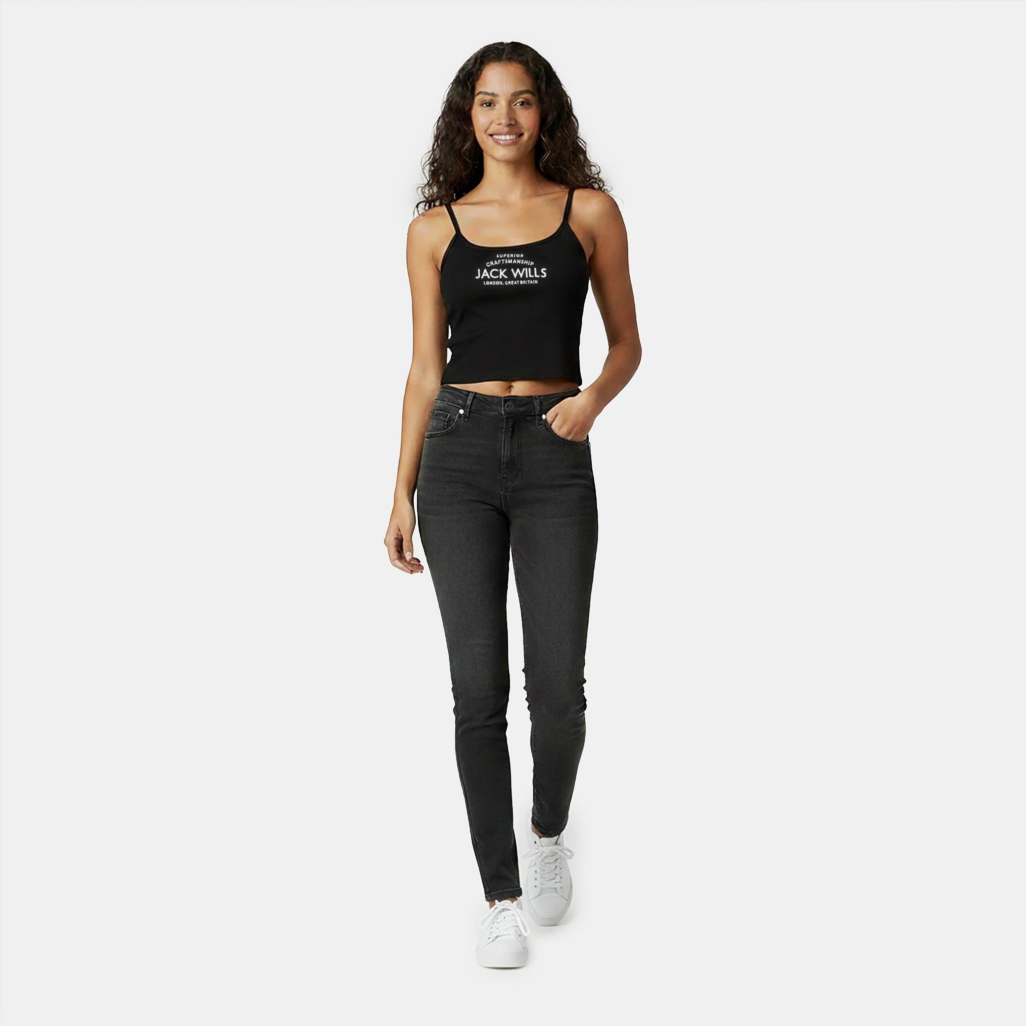 Black - Jack Wills - Roseberry Strap Vest Ladies - 5