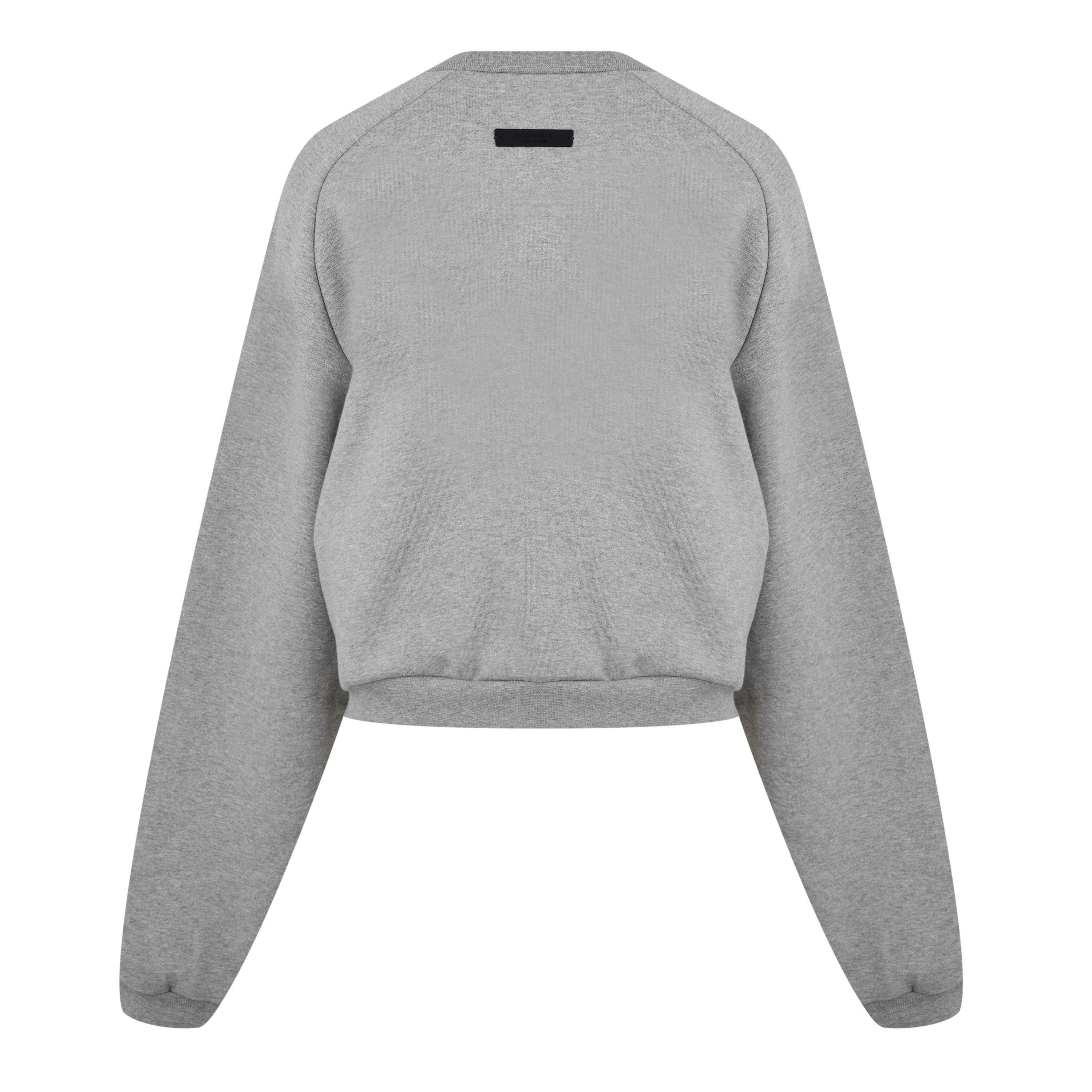 Dark Heather - Fear Of God Essentials - Cropped Sweatshirt - 6