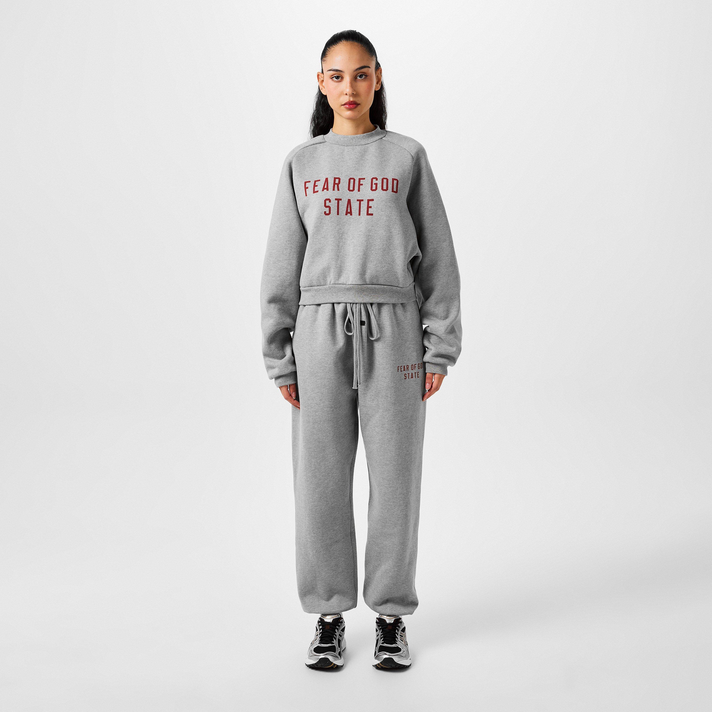 Dark Heather - Fear Of God Essentials - Cropped Sweatshirt - 4