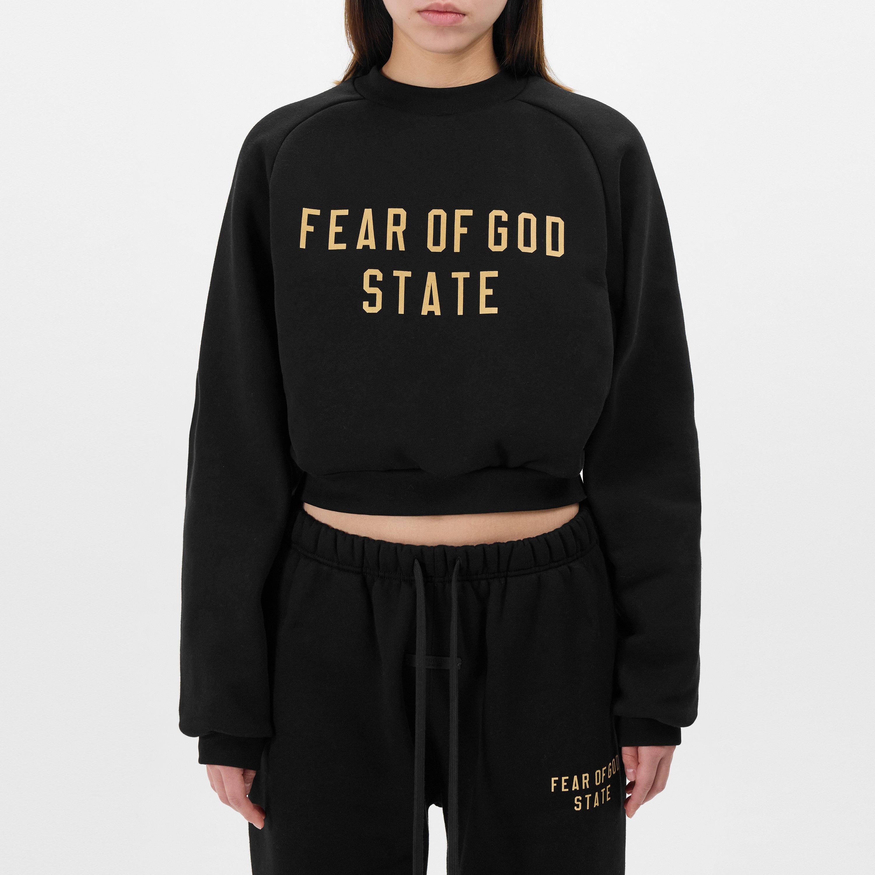 Black - Fear Of God Essentials - Cropped Sweatshirt - 1