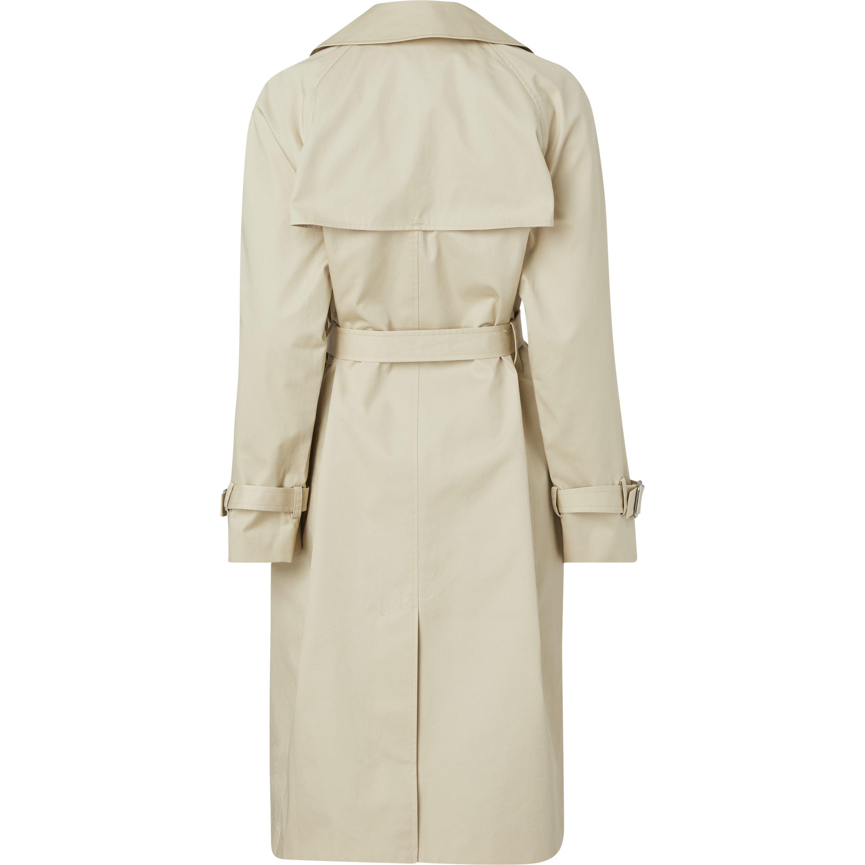 White Clay - Calvin Klein - Women's Essential  Lifestyle Cotton Long Sleeve Trench Coat - 6