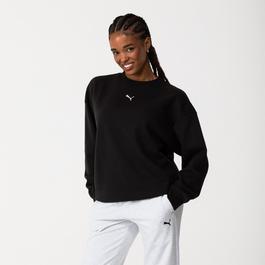 Puma Ess Oversized Crew Fl Sweatshirt Womens