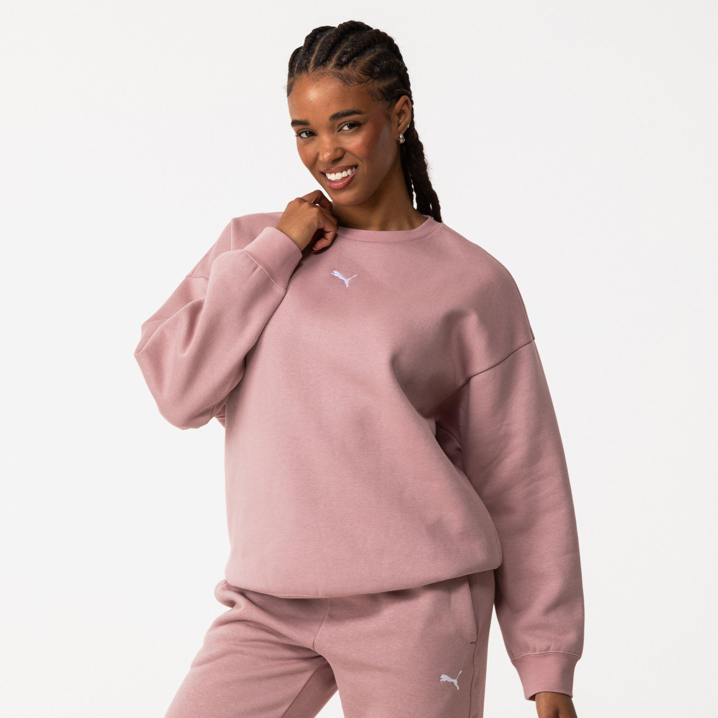 Puma Women's Oversized Sweatshirt - Mauve - 12 (M)