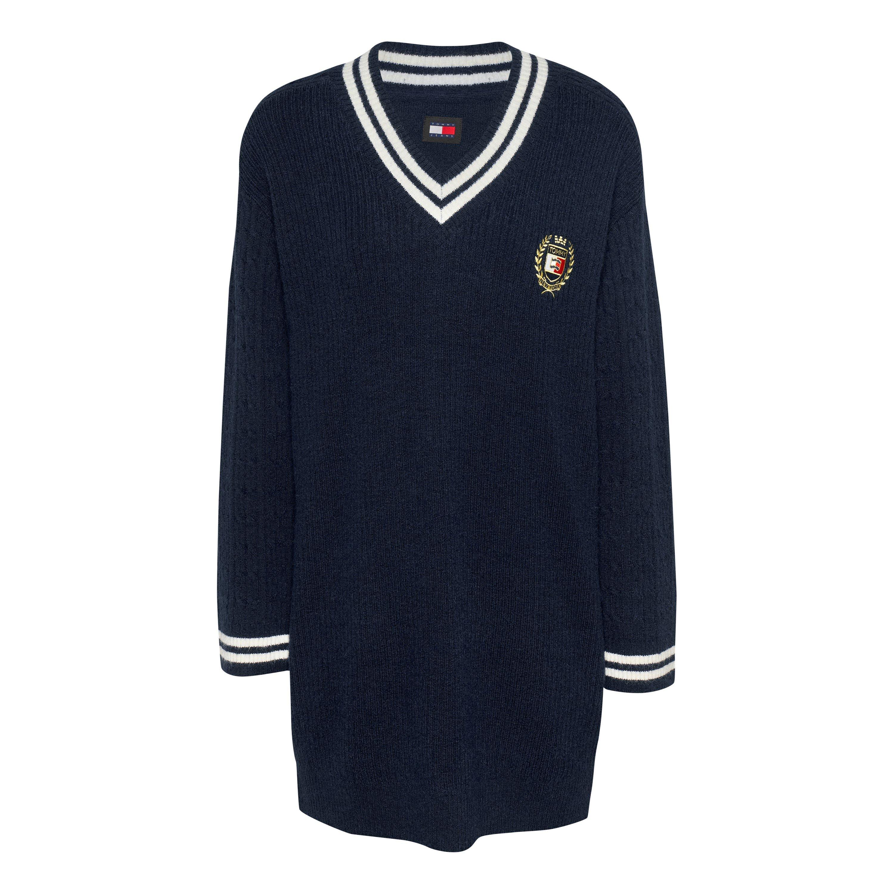 Dark Navy - Tommy Jeans - Crest Sweater Jumper Dress - 1