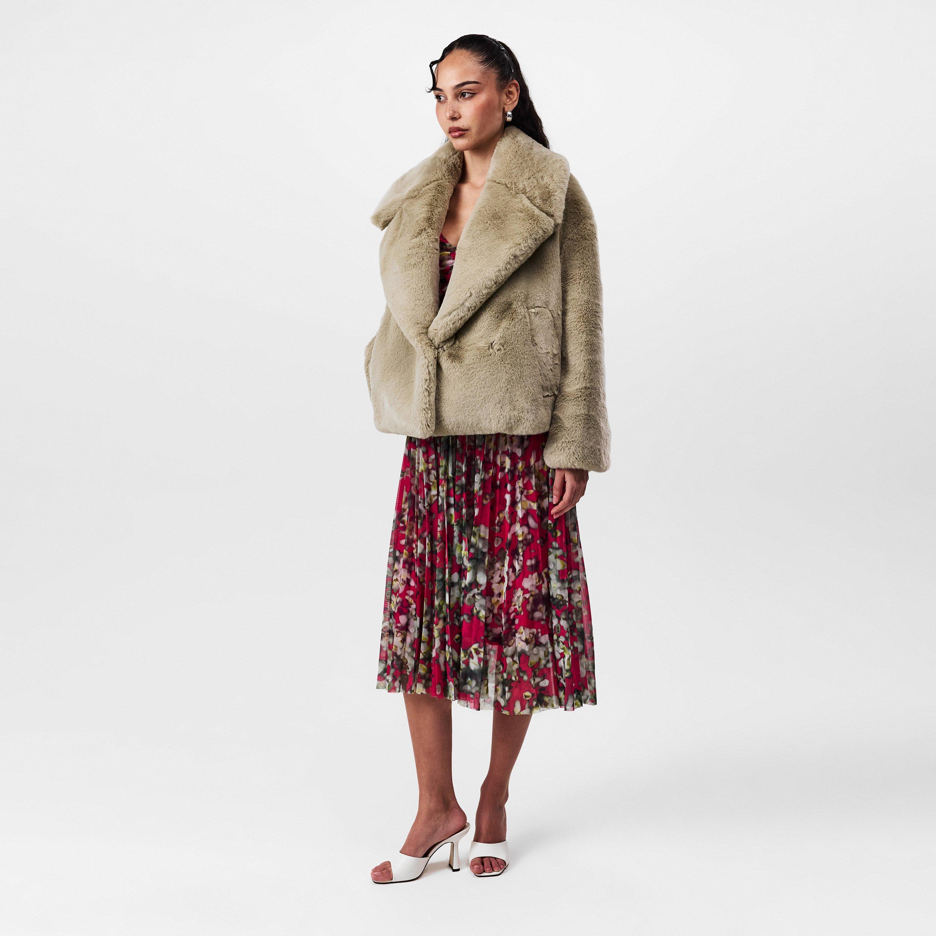 Boss | Plush Teddy Cropped Coat | Faux Fur Coats | Cruise