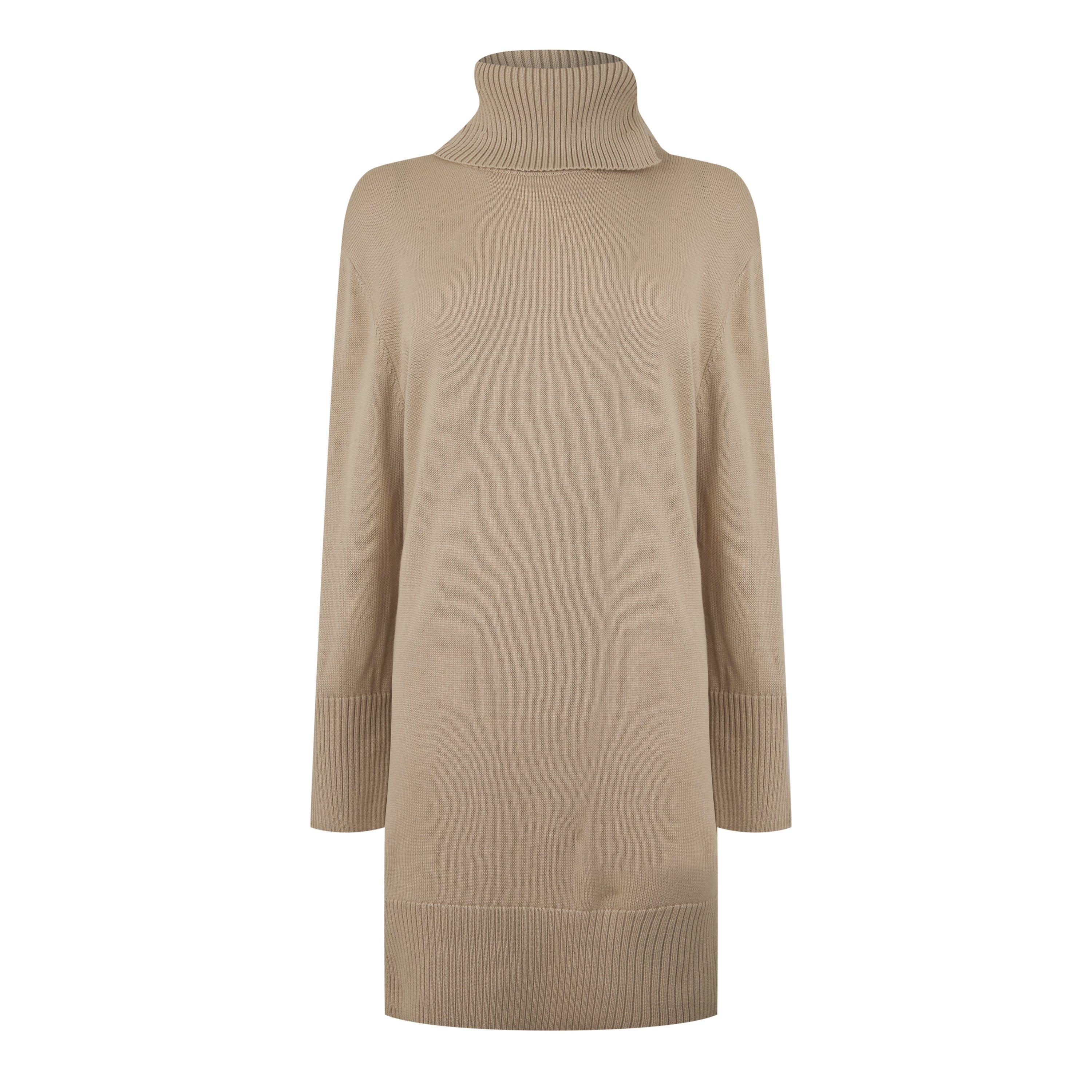 Medium Beige - Boss - Women's C Feringata Knitted Dress - 1