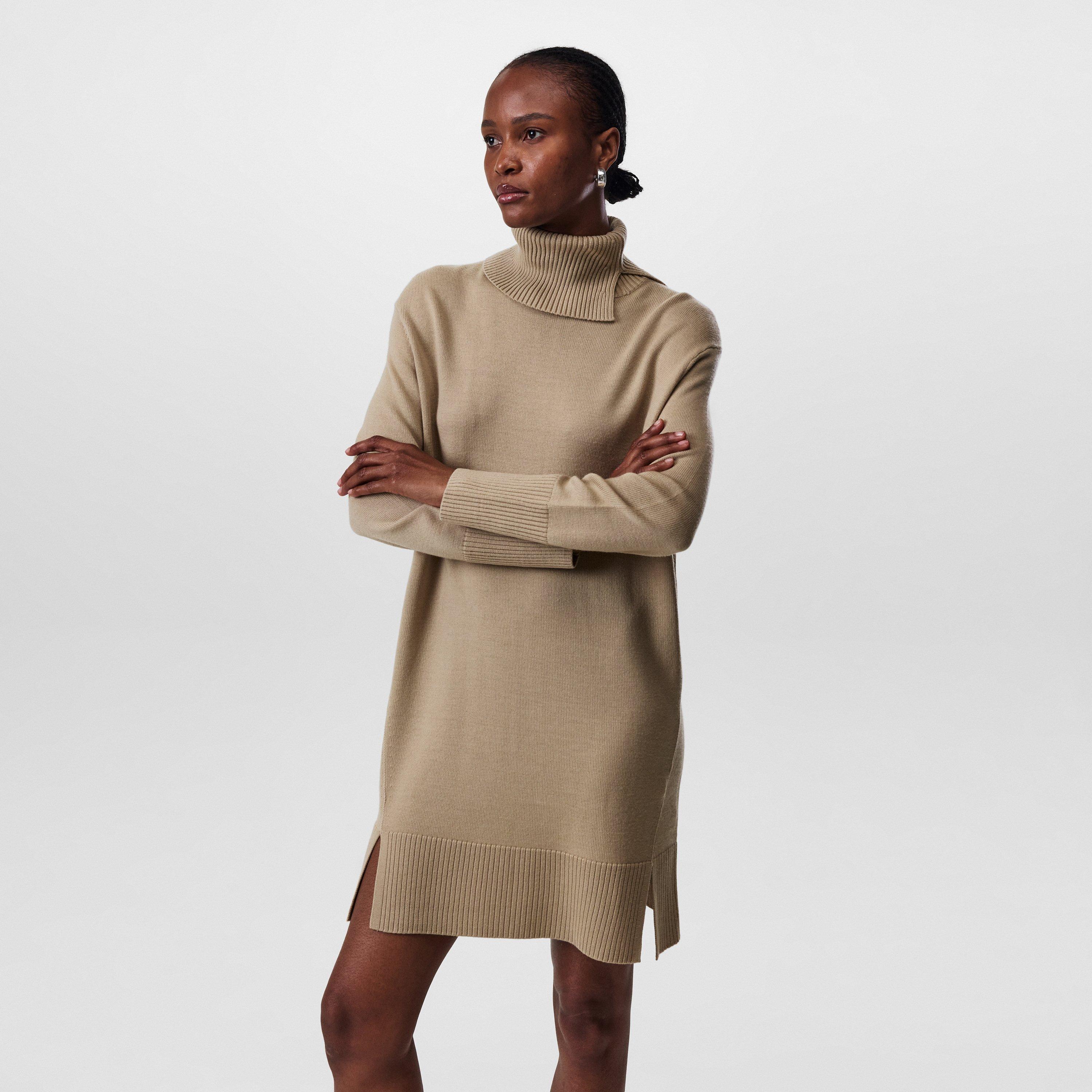 Medium Beige - Boss - Women's C Feringata Knitted Dress - 3